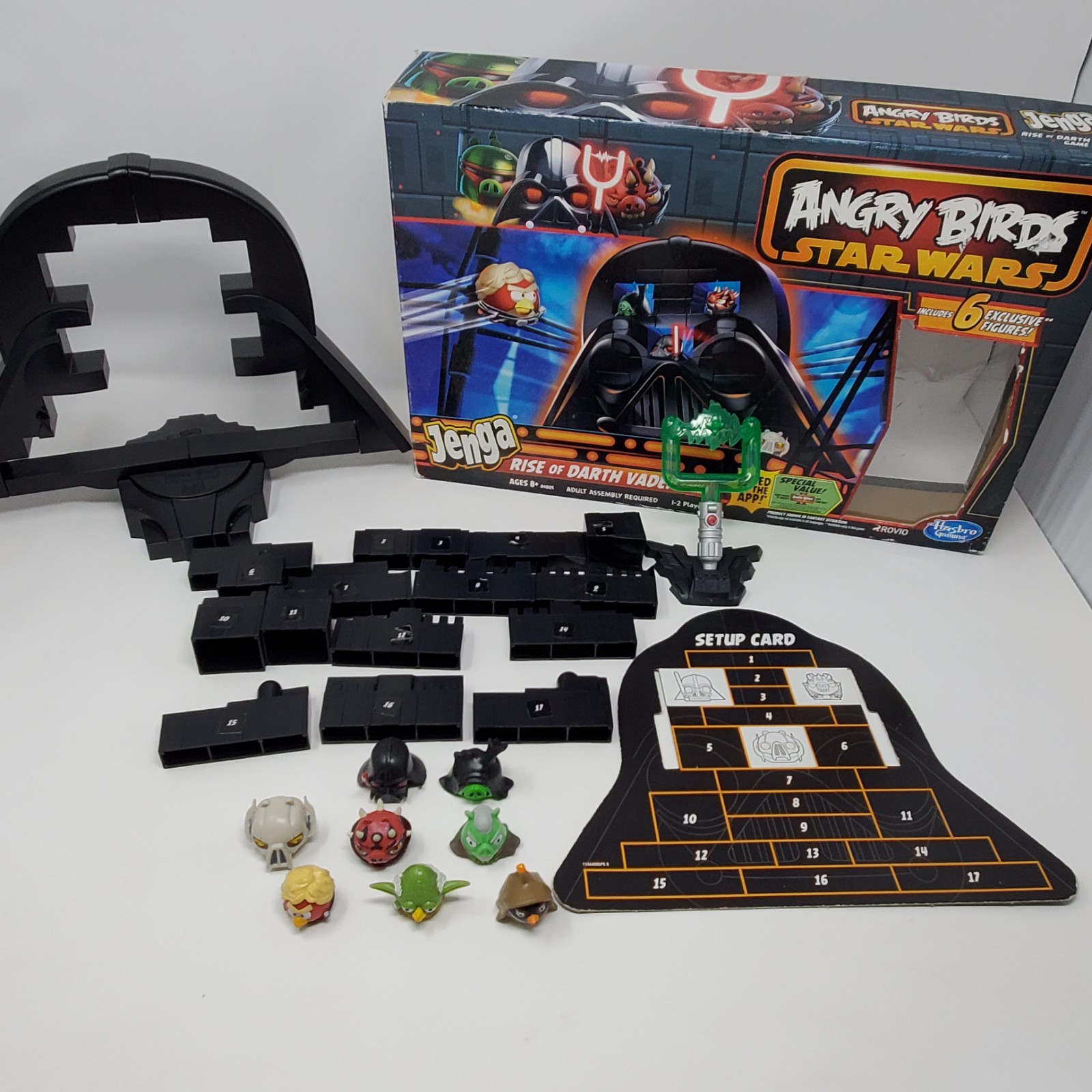 Hasbro Angry Birds Star Wars Jenga Rise Of Darth Vader Game INCOMPLETE