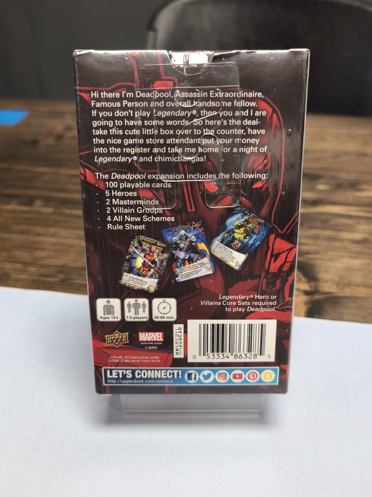 Legendary Deadpool Card Deck Building Game Marvel Upper Deck Sealed