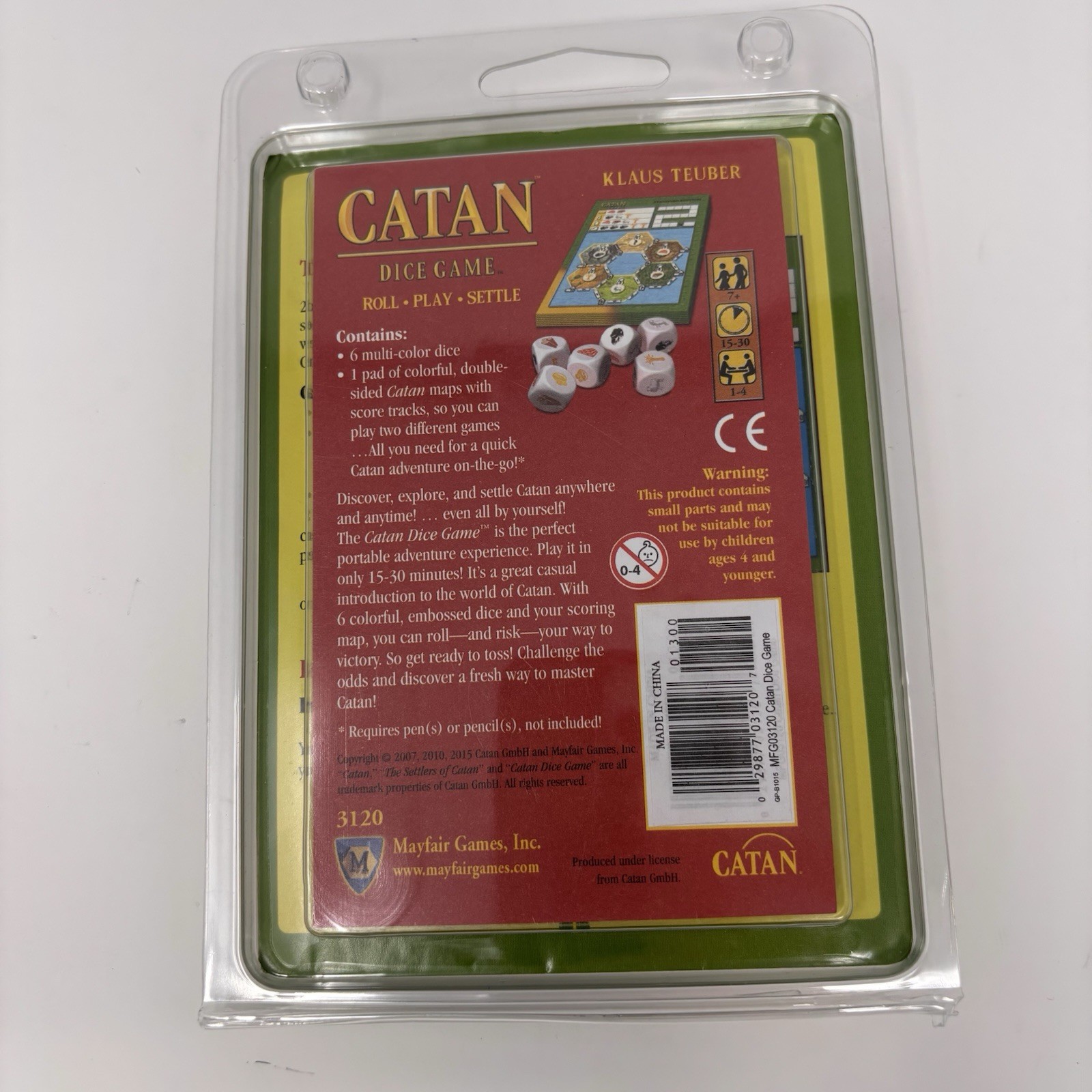 Catan Dice Game By Klaus Teuber’s 3120 Brand New Open Box Settlers Of Catan