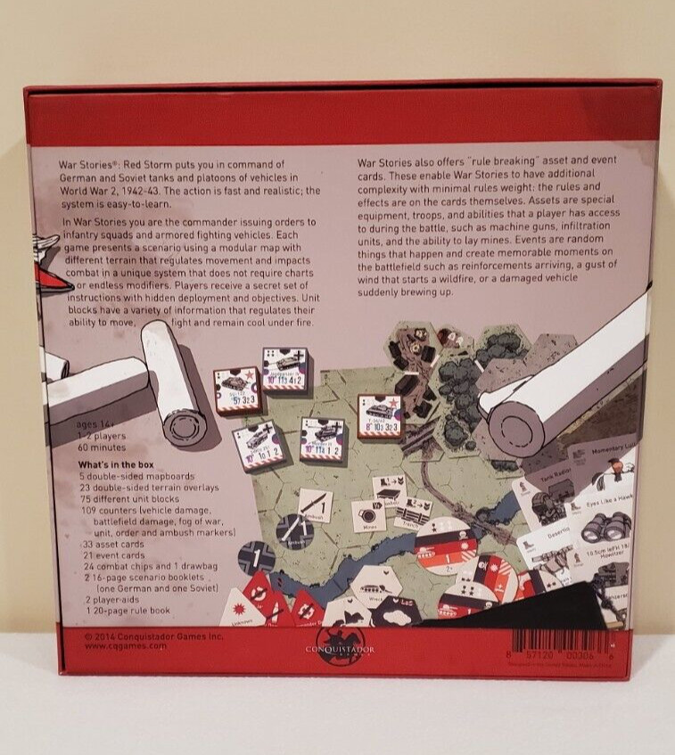 War Stories: RED STORM Board Game (2014) Conquistador Games Brand NEW Open Box