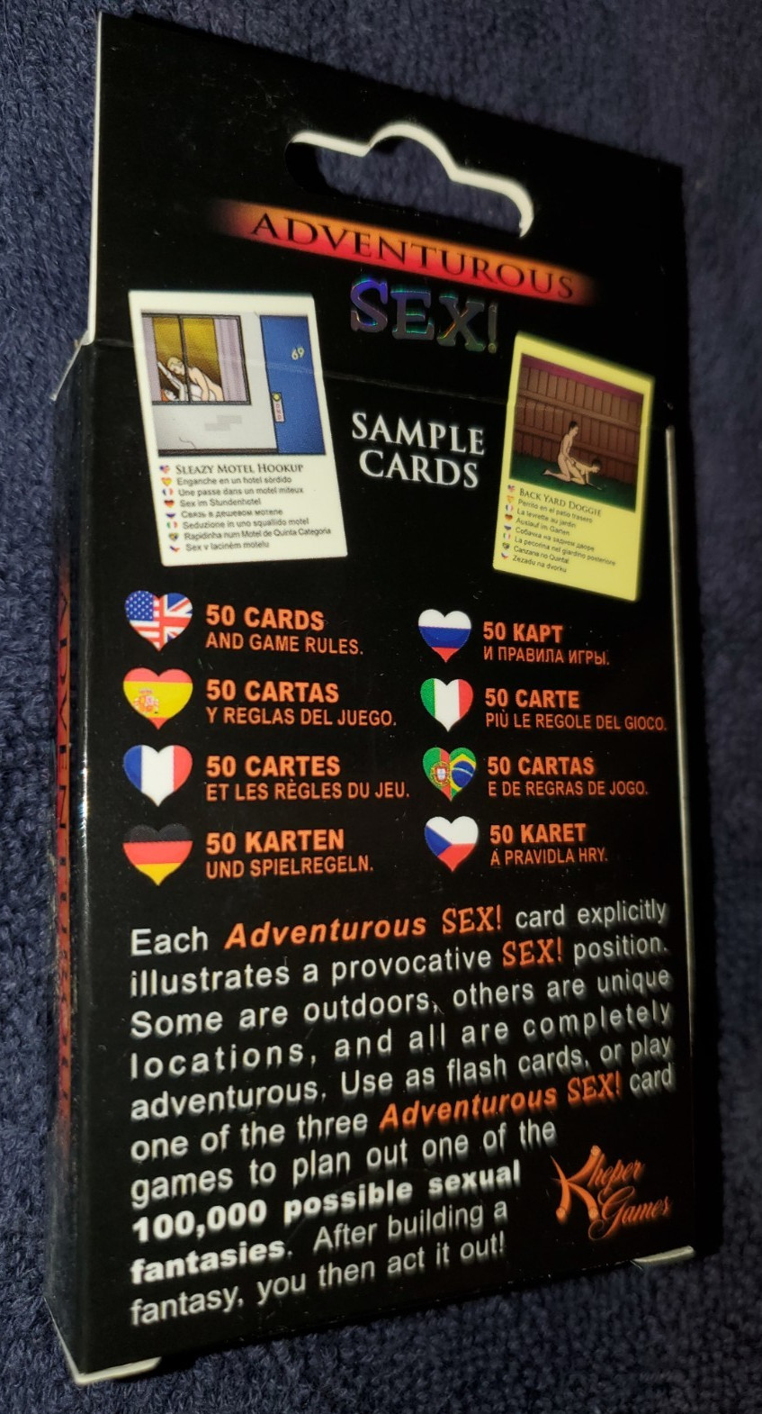 ADULT CARD GAME: ADVENTUROUS SEX! Couples Fun Foreplay Sex Amusement Game