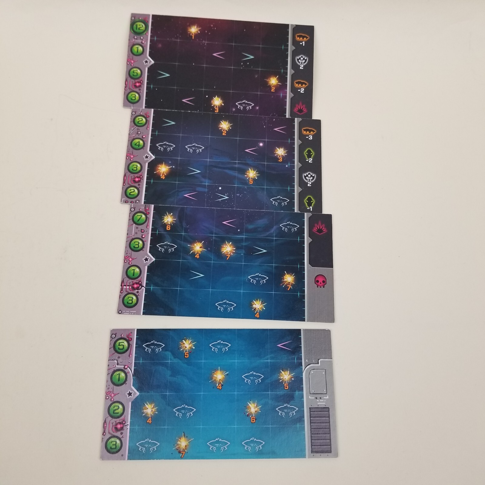 Tiles for Standard Game of Under Falling Skies Board Game Czech Games Edition
