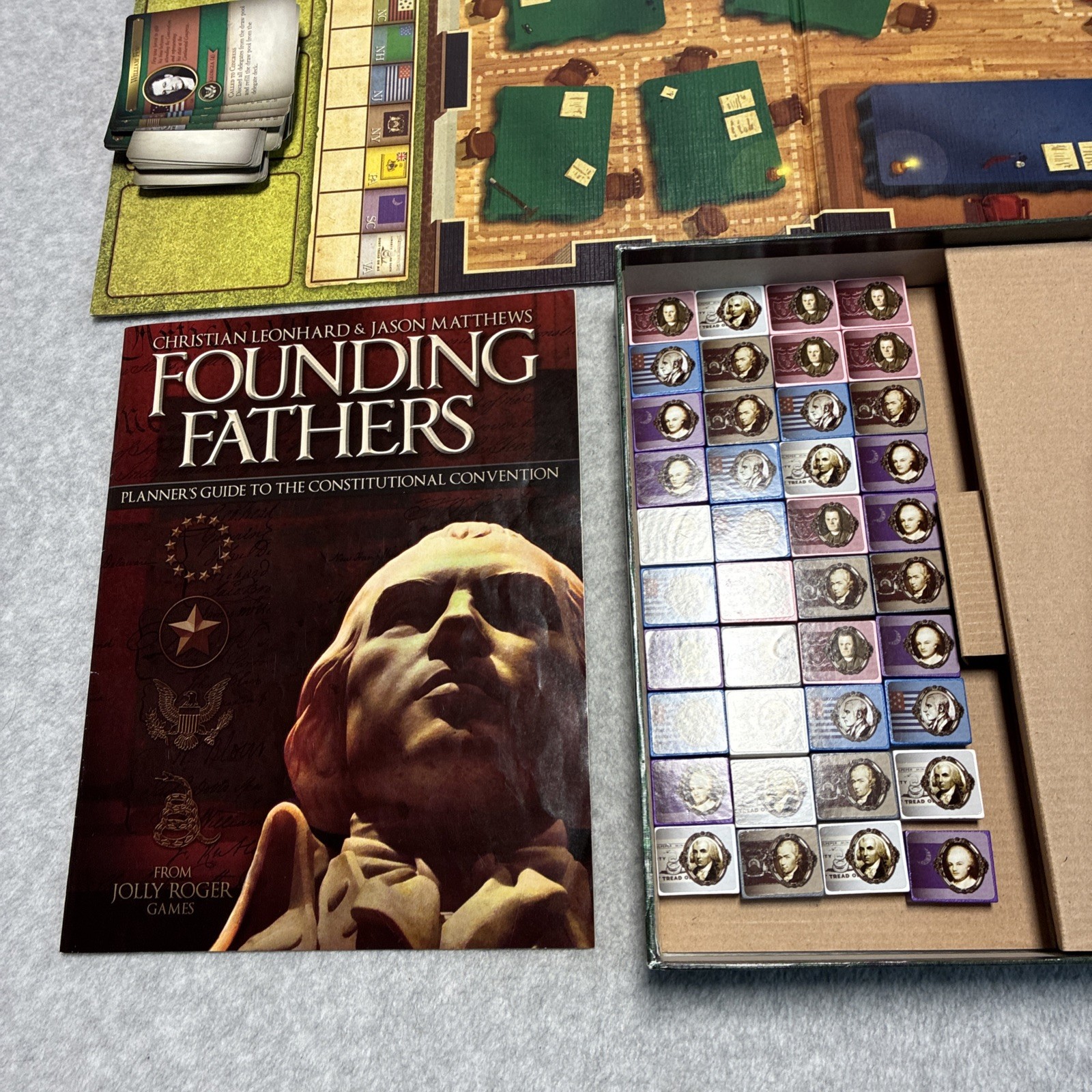 2010 Founding Fathers Statesmanship Board Game Jolly Roger’s Games Complete