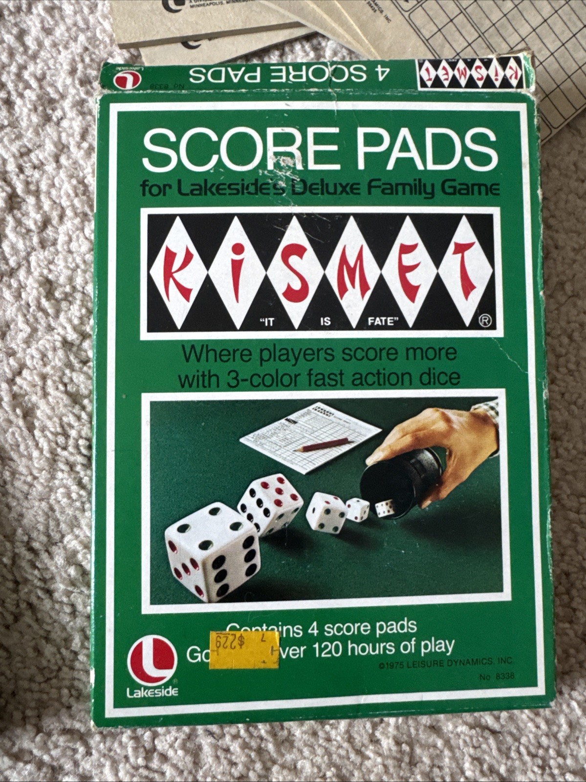 Vintage Kismet Game ScorePads Lot of 2 Packs