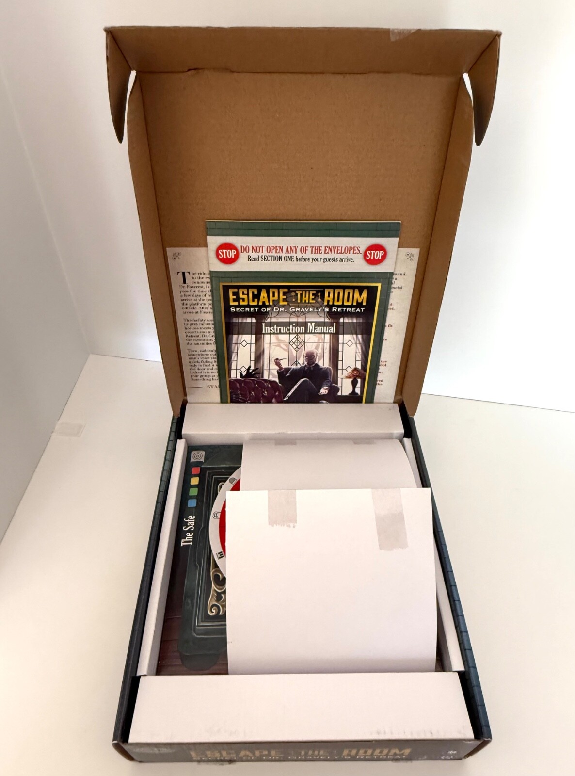 Think Fun, Escape the Room, Secret of Dr. Gravely’s Retreat, open box