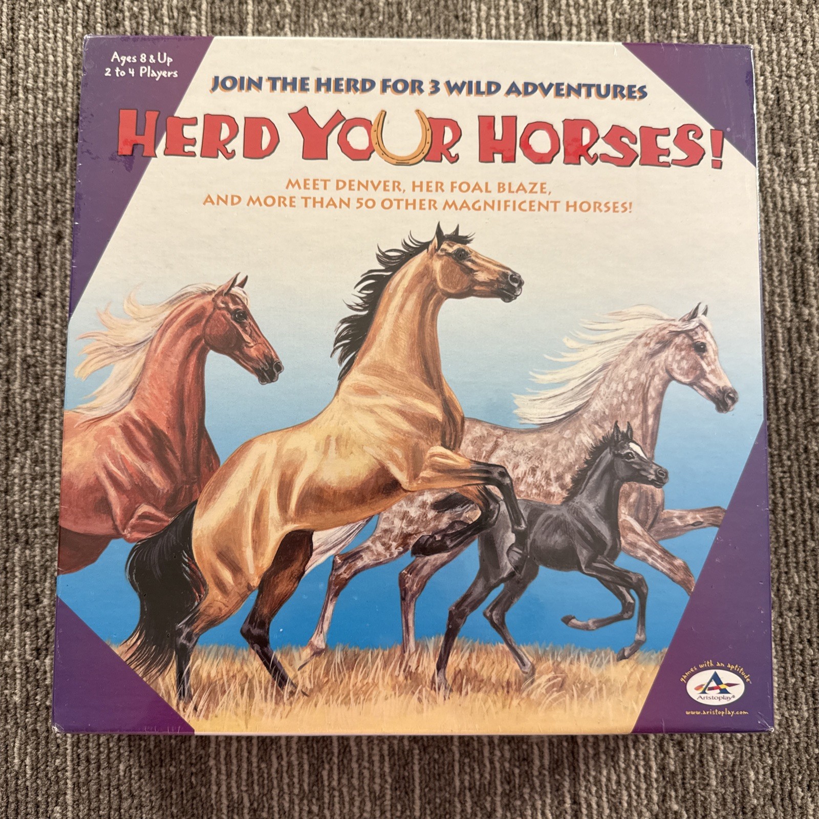 Herd Your Horses Board Game 3 Wild Adventures Aristoplay Sealed New
