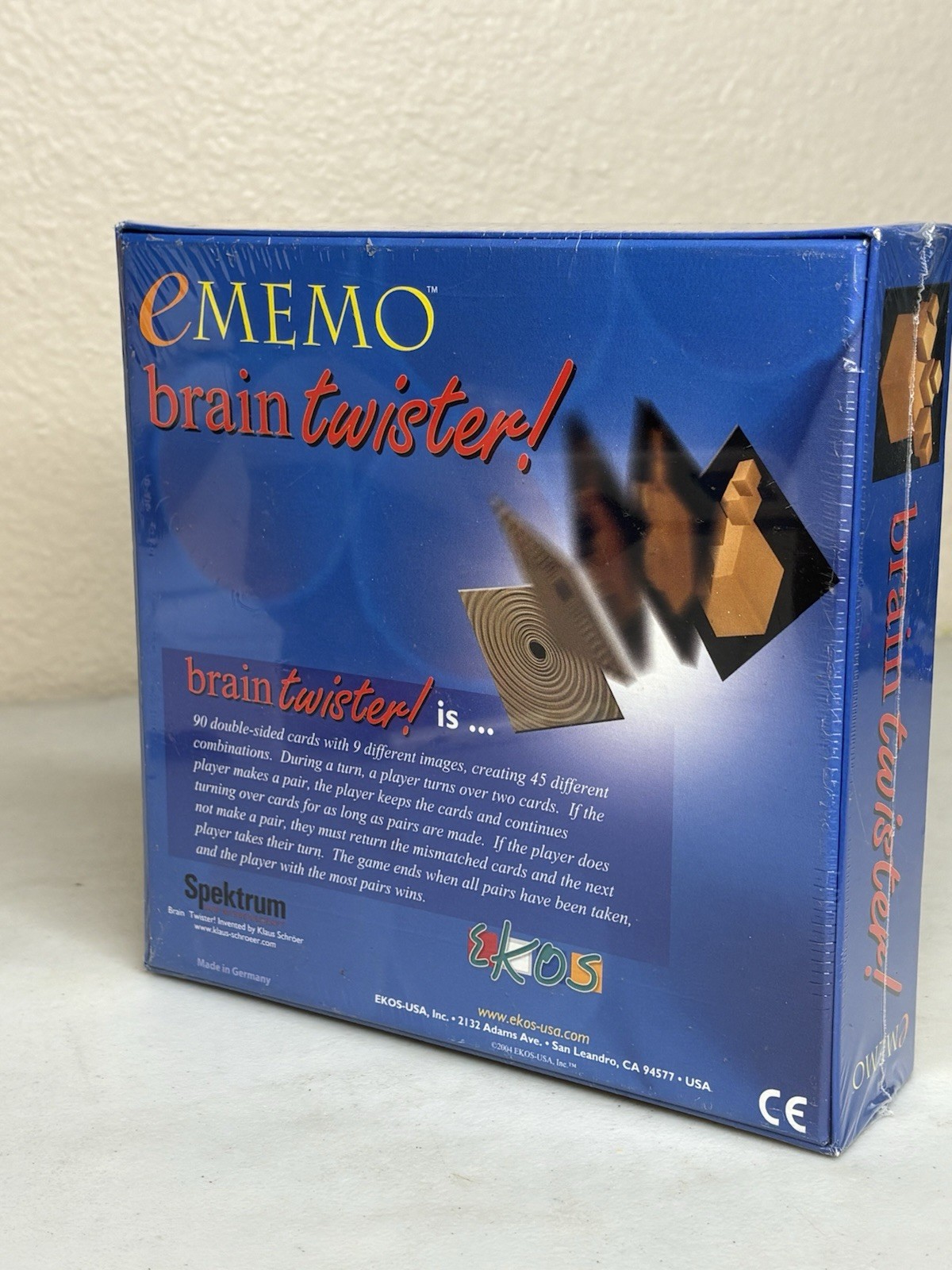 eMemo Brain Twister Double-Sided Photographic Tile Matching Game NEW Sealed