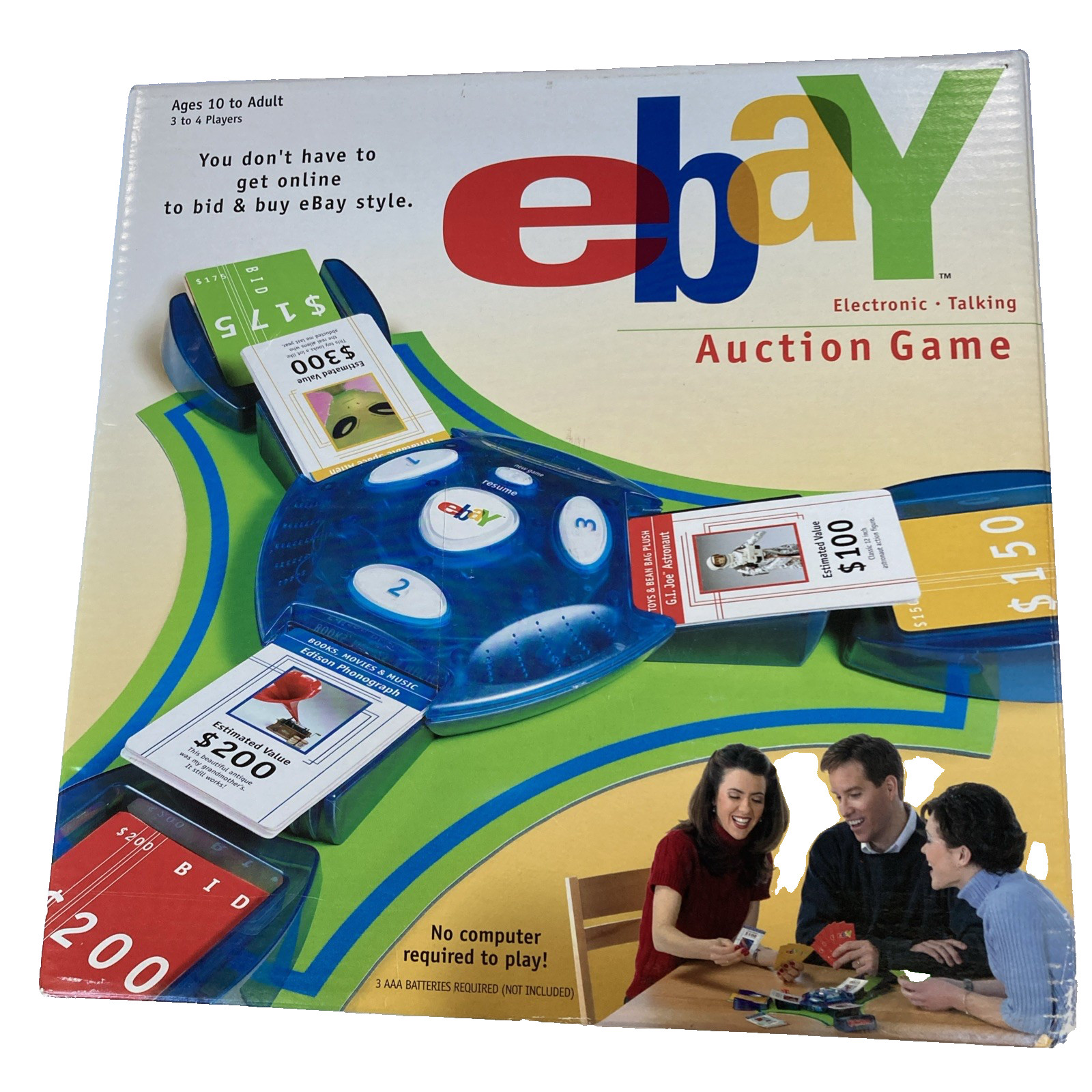 eBay Auction Electronic Talking Board Game Hasbro 2001 Complete New