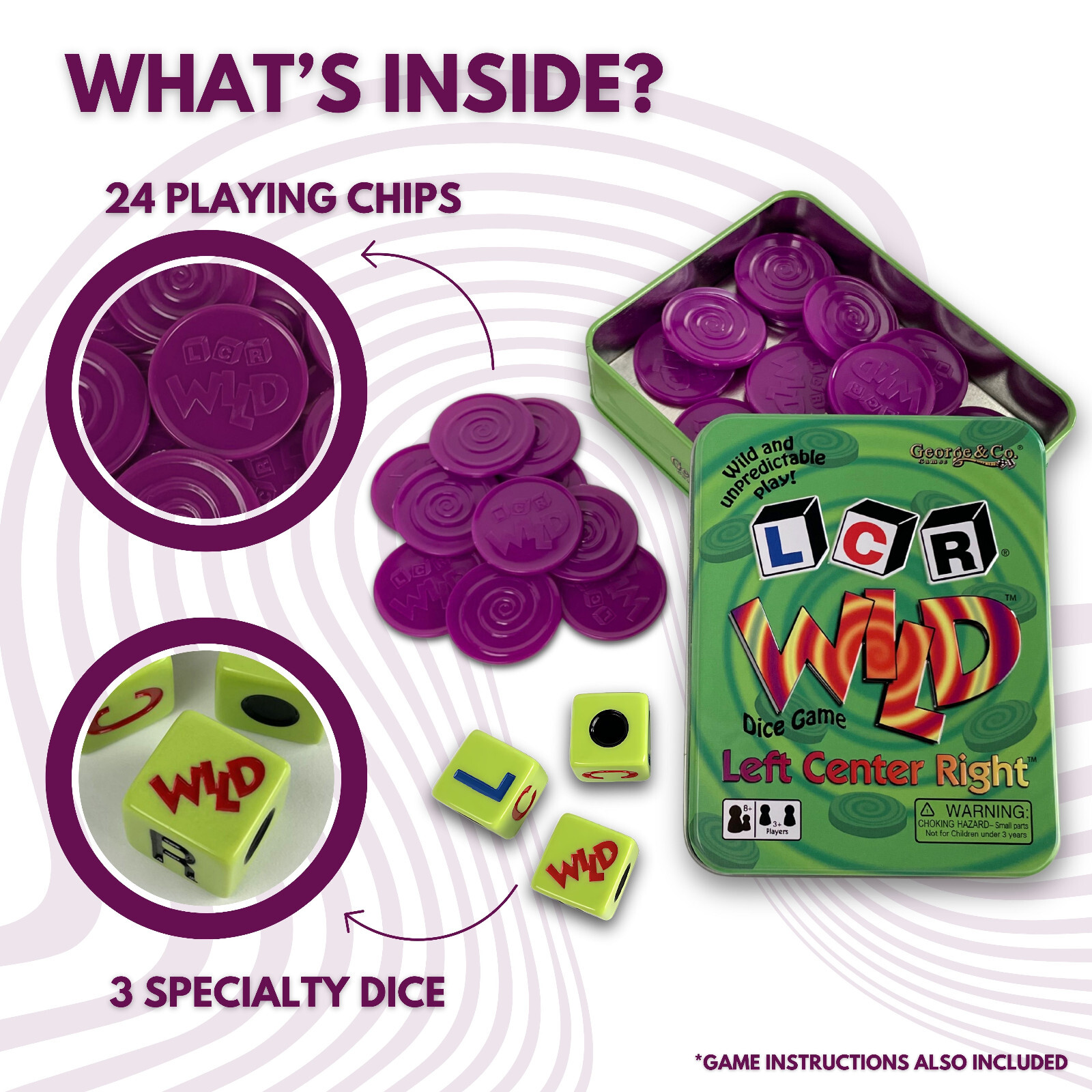 George & Company – LCR Wild Dice Game – one game