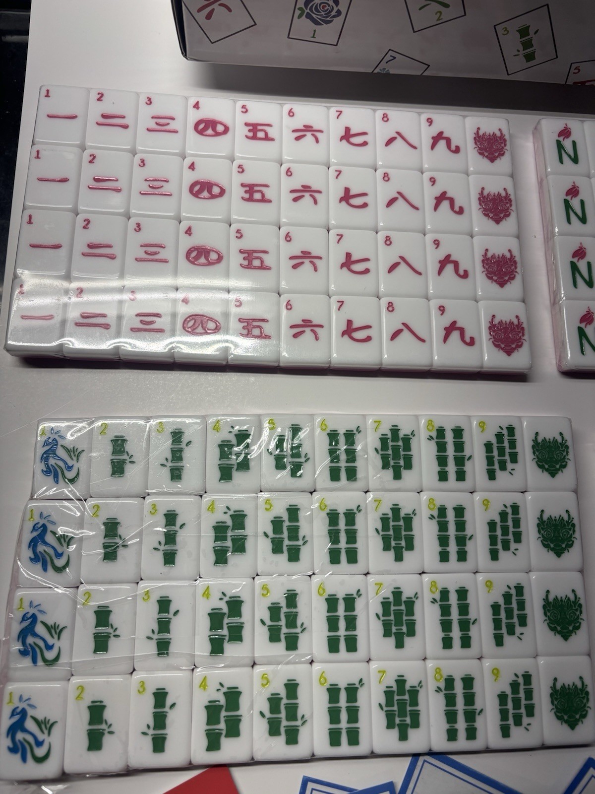 American Mahjong Tile Set(Pink) with Carrying Bag and Accessories, 160 Acrylic