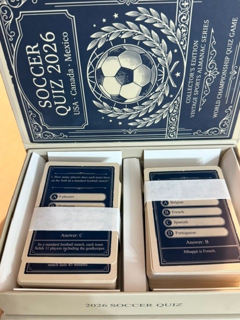 Soccer Quiz 2026 Trivia Card Game World Championship USA Canada Mexico