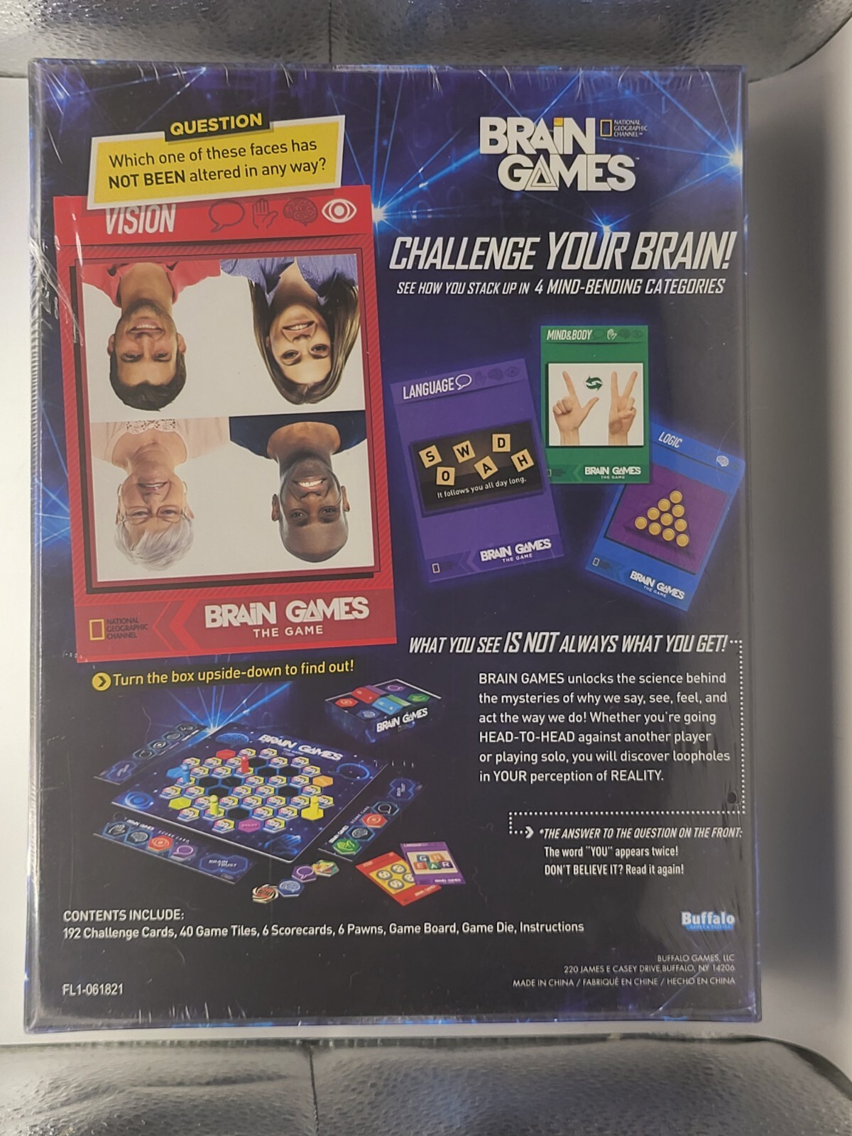 Brain Games Board Game – The National Geographic Channel- Brand New Sealed
