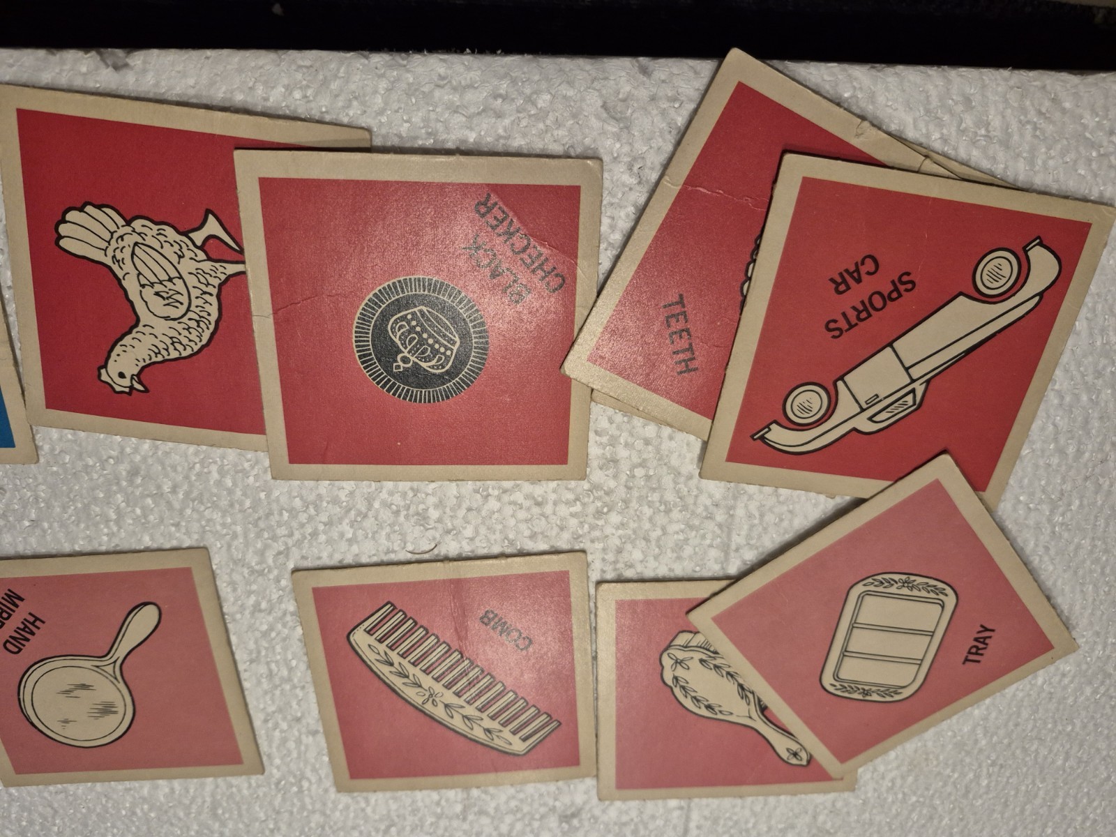 Vintage 1967 Milton Bradley Feeley Meeley Game #4770 Box Poor 23 Cards, 25 Objec