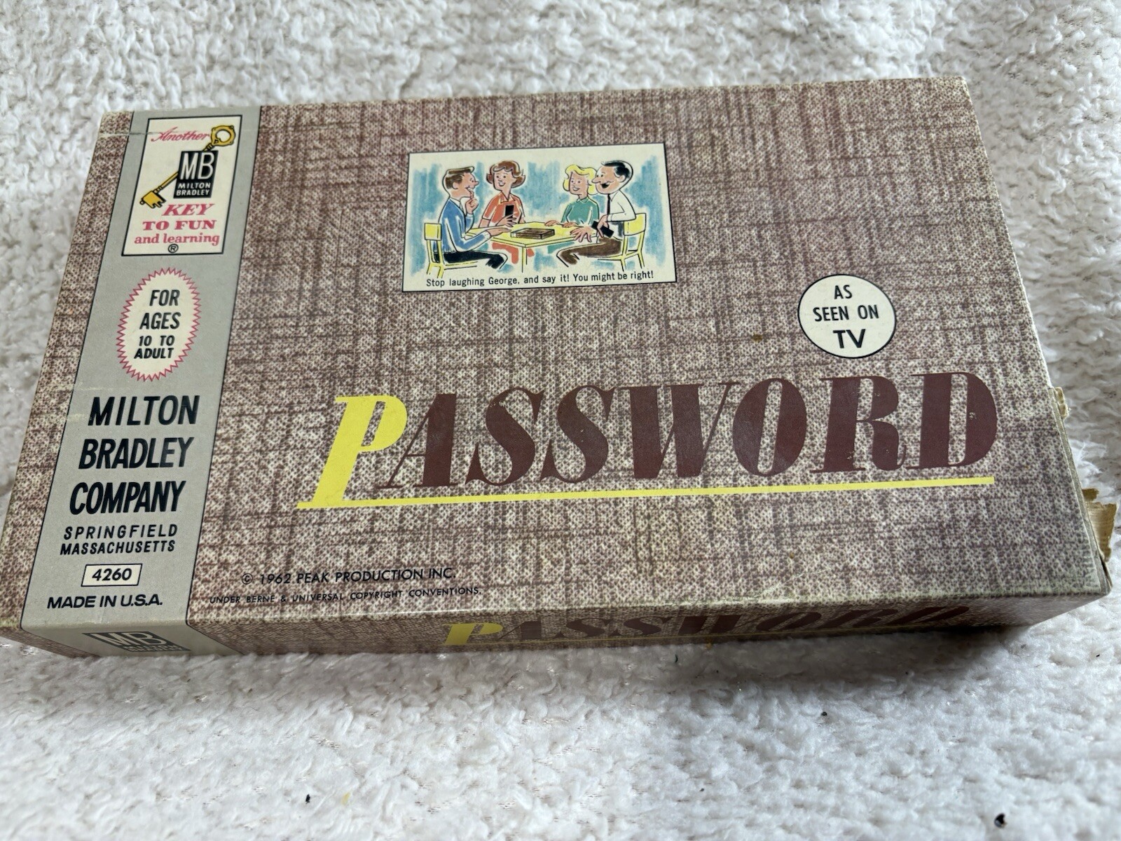 1962 Milton Bradley Password Game #4260 Complete Made In USA Vintage
