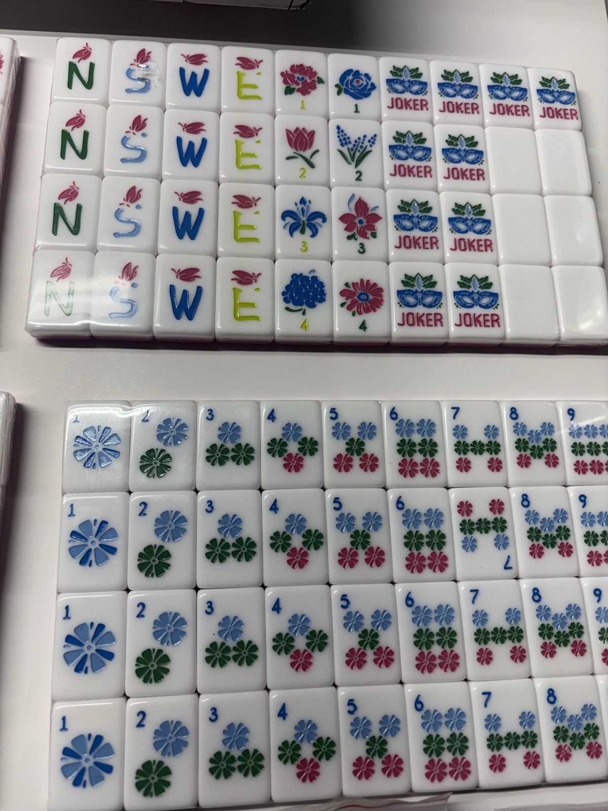 American Mahjong Tile Set(Pink) with Carrying Bag and Accessories, 160 Acrylic