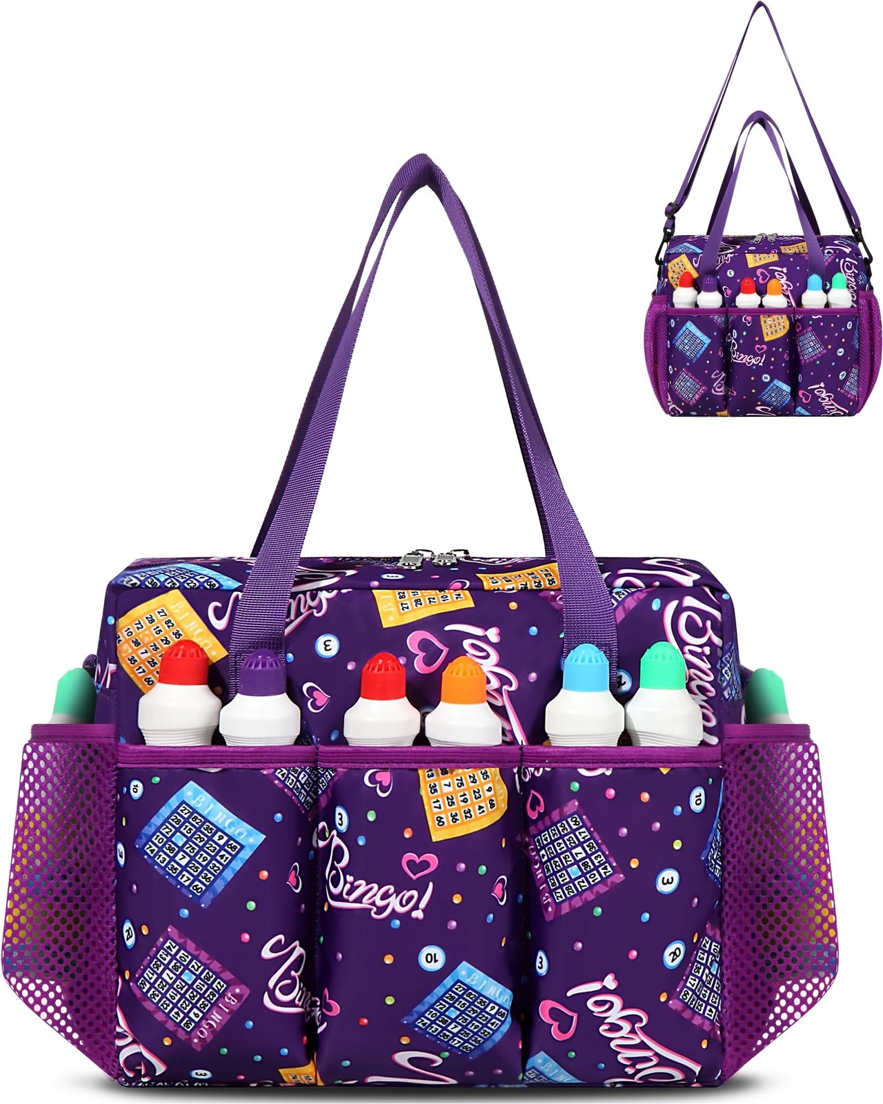Bingo Bag with Pockets for Daubers Dabbers Dobbers Dotters Casino Bingo Game …
