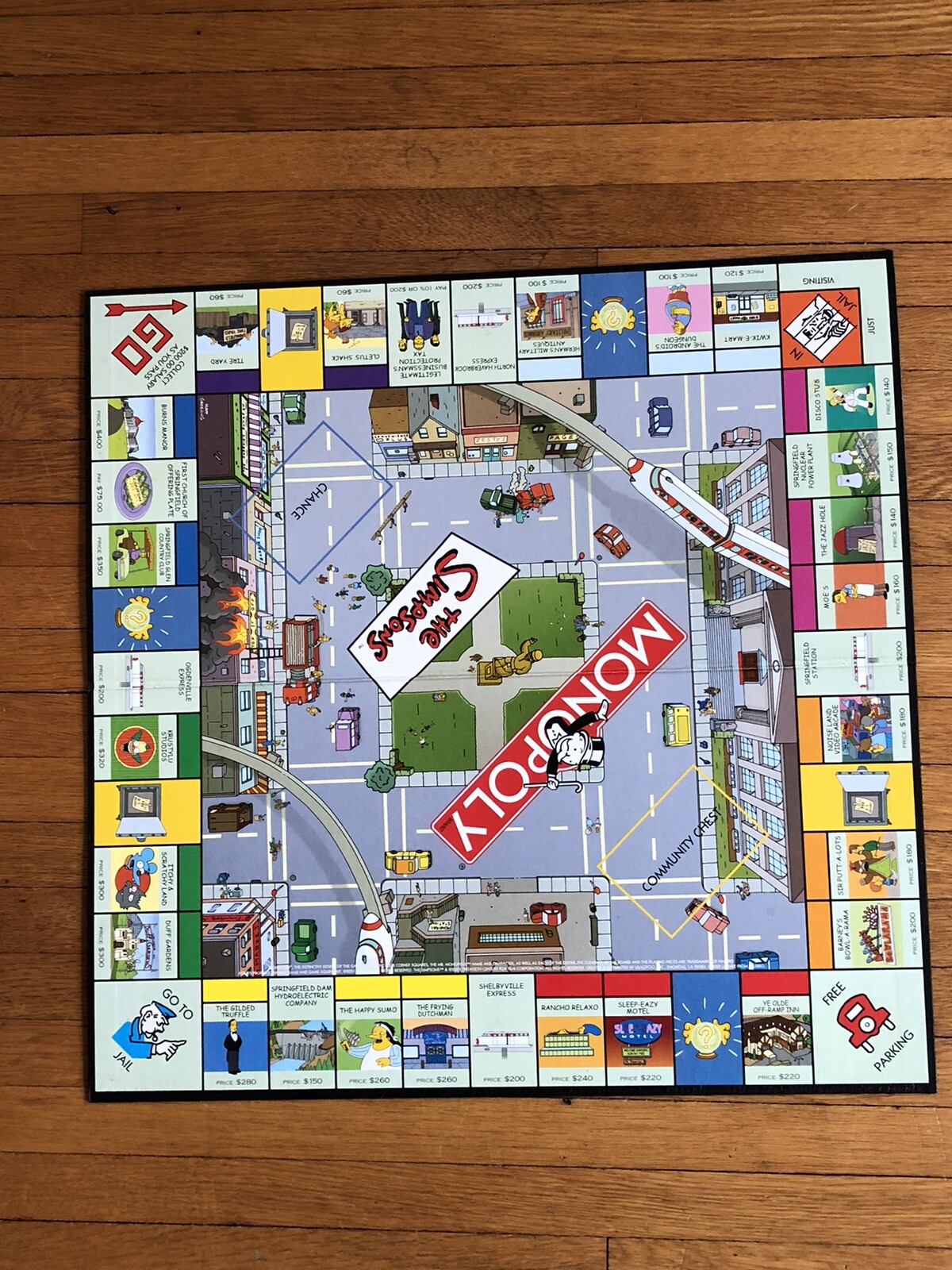 The Simpsons (2000) Monopoly Original Game Board Only – NICE
