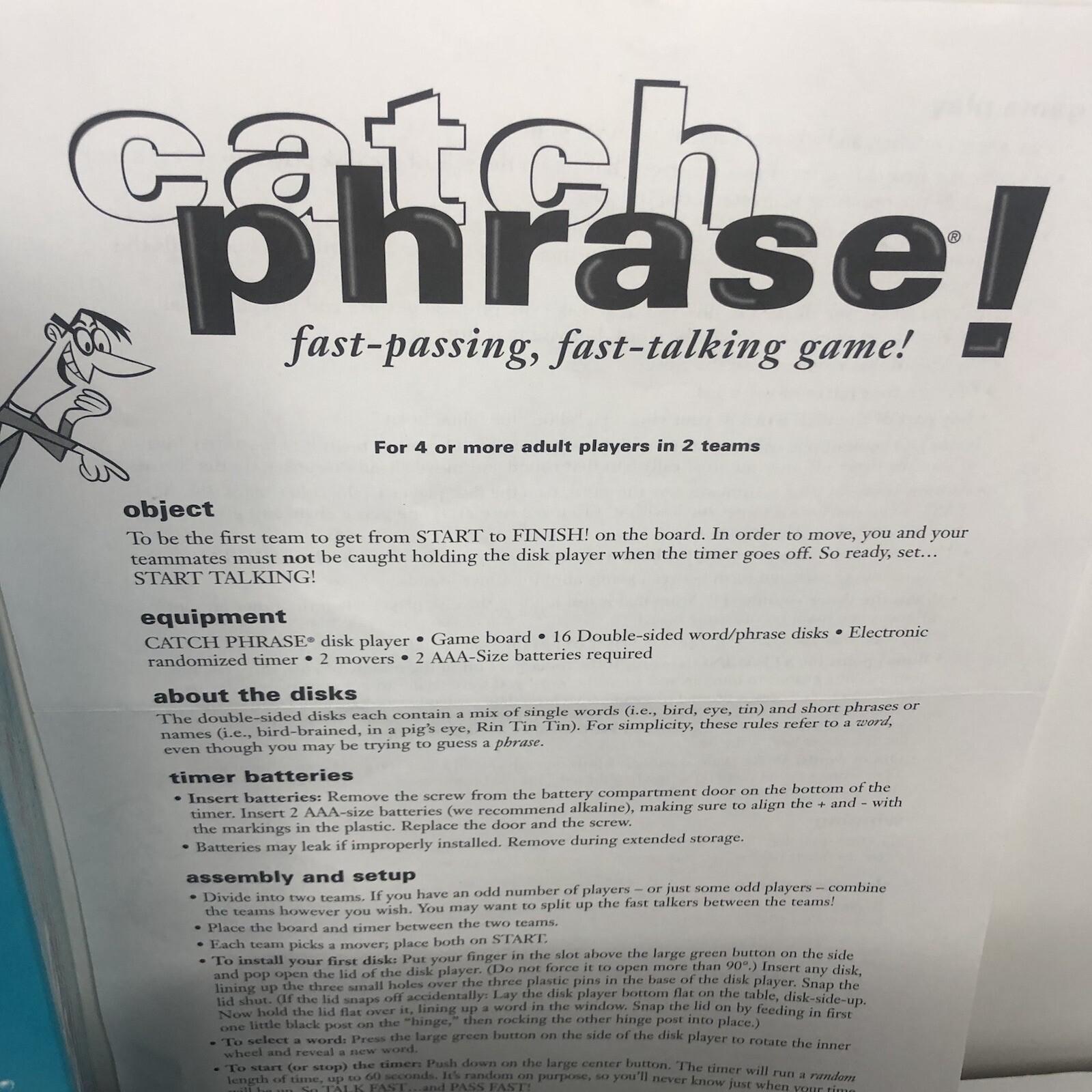 Catch Phrase Board Game Parker Brothers Vintage 1994 Works Missing 2 Discs