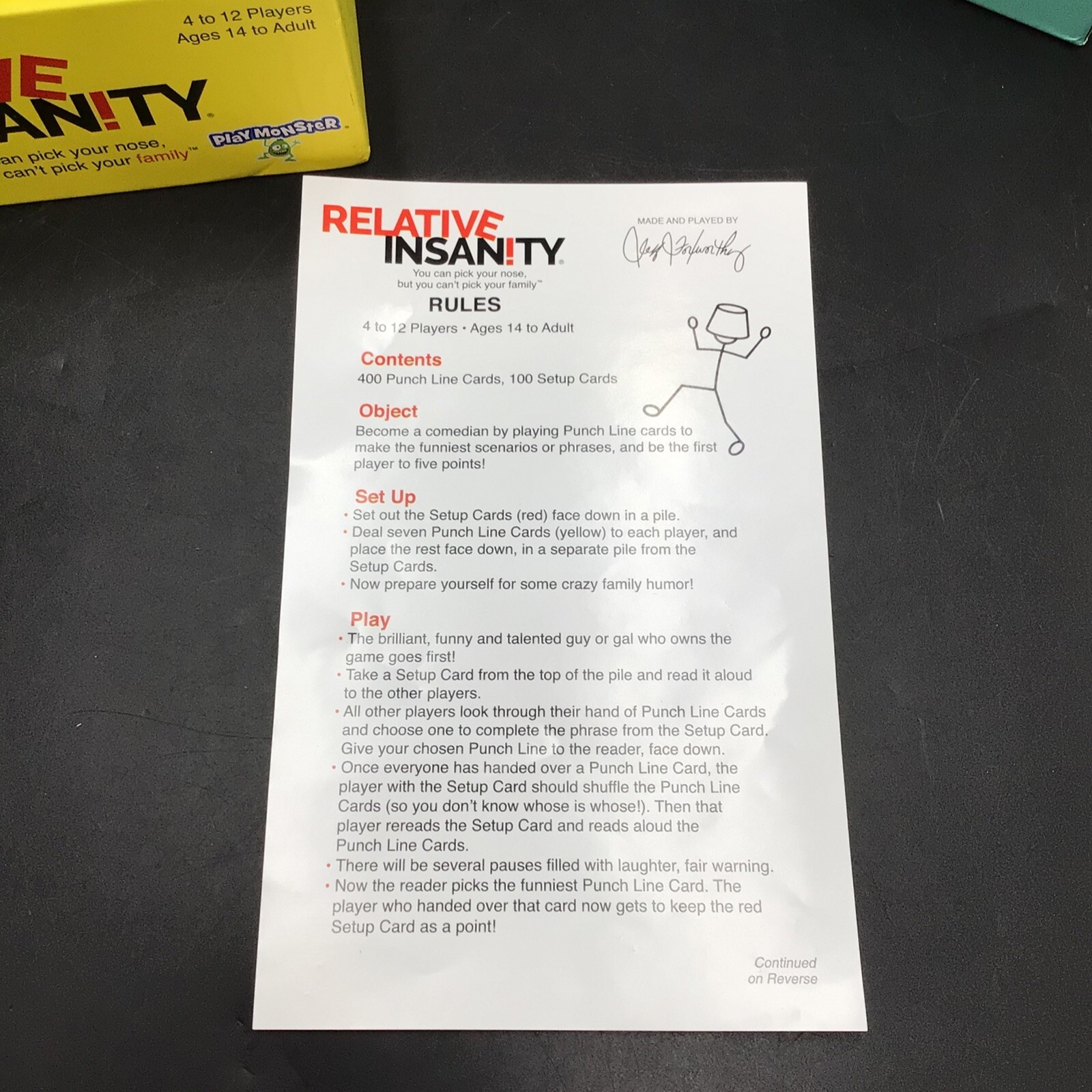 Relative Insanity Party Game Play Monster Created by Jeff Foxworthy | COMPLETE