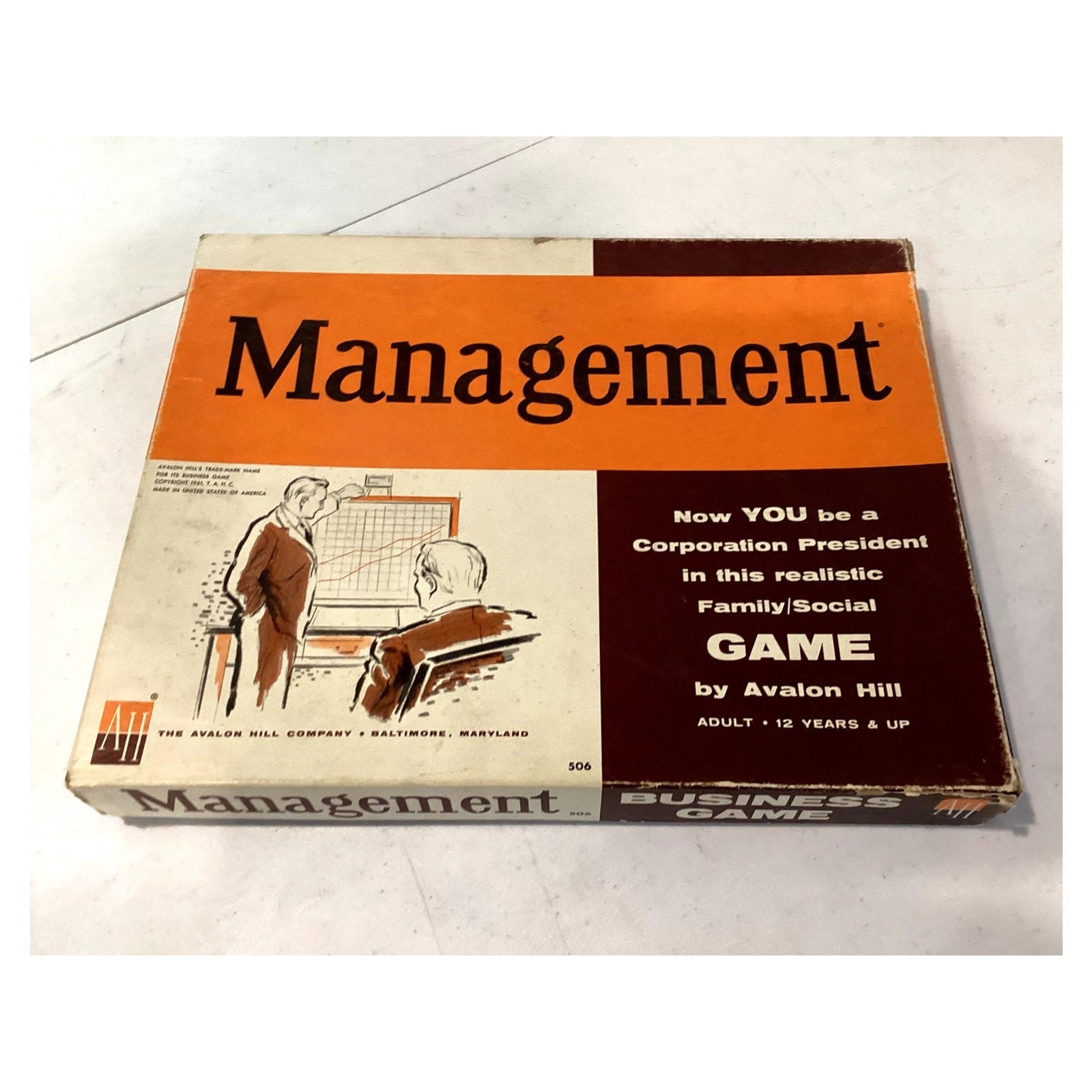 Management by The Avalon Hill Company Vintage Strategy Board Game