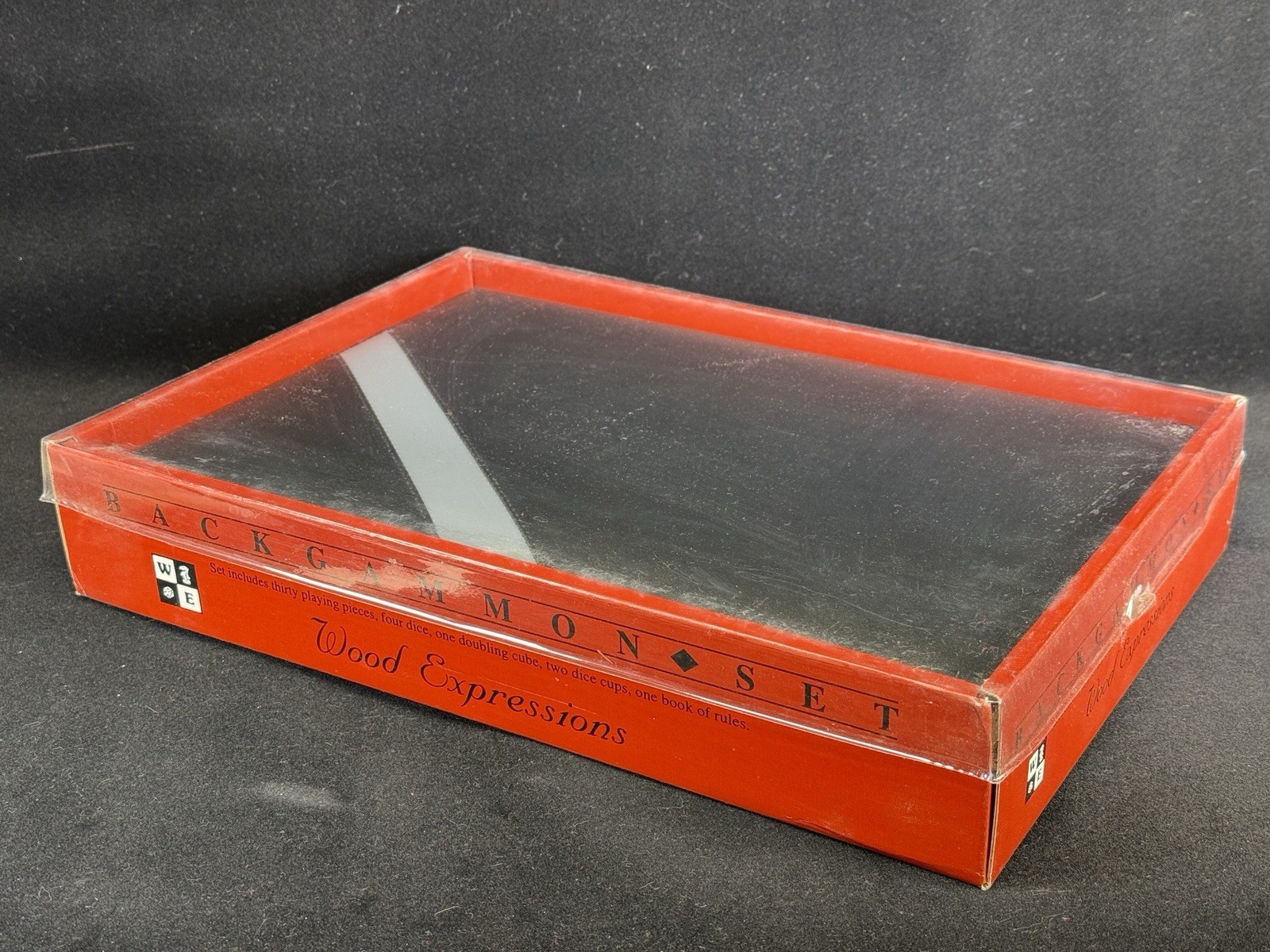 WE Games Gray/Black Leatherette Backgammon Set 10 X 15” Closed