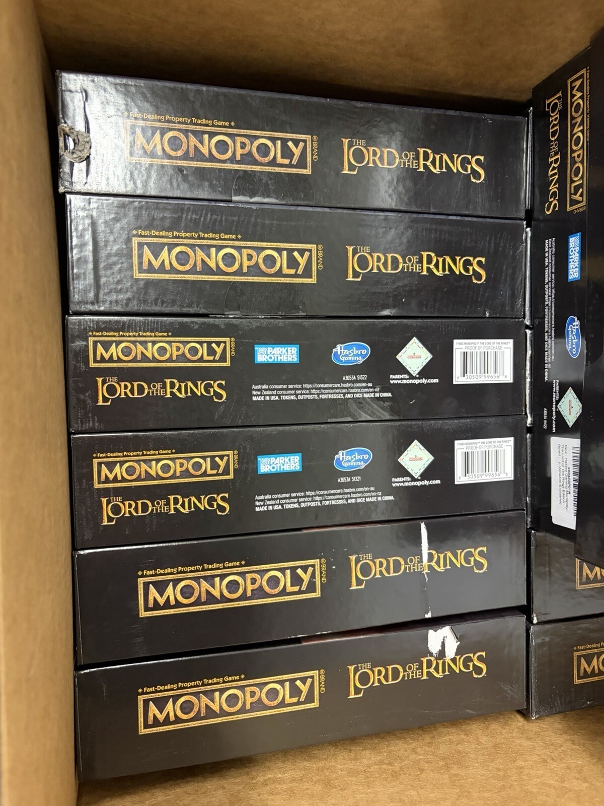 Bulk Lot of 16 New Monopoly The Lord of the Rings Board Games by Hasbro – Sealed