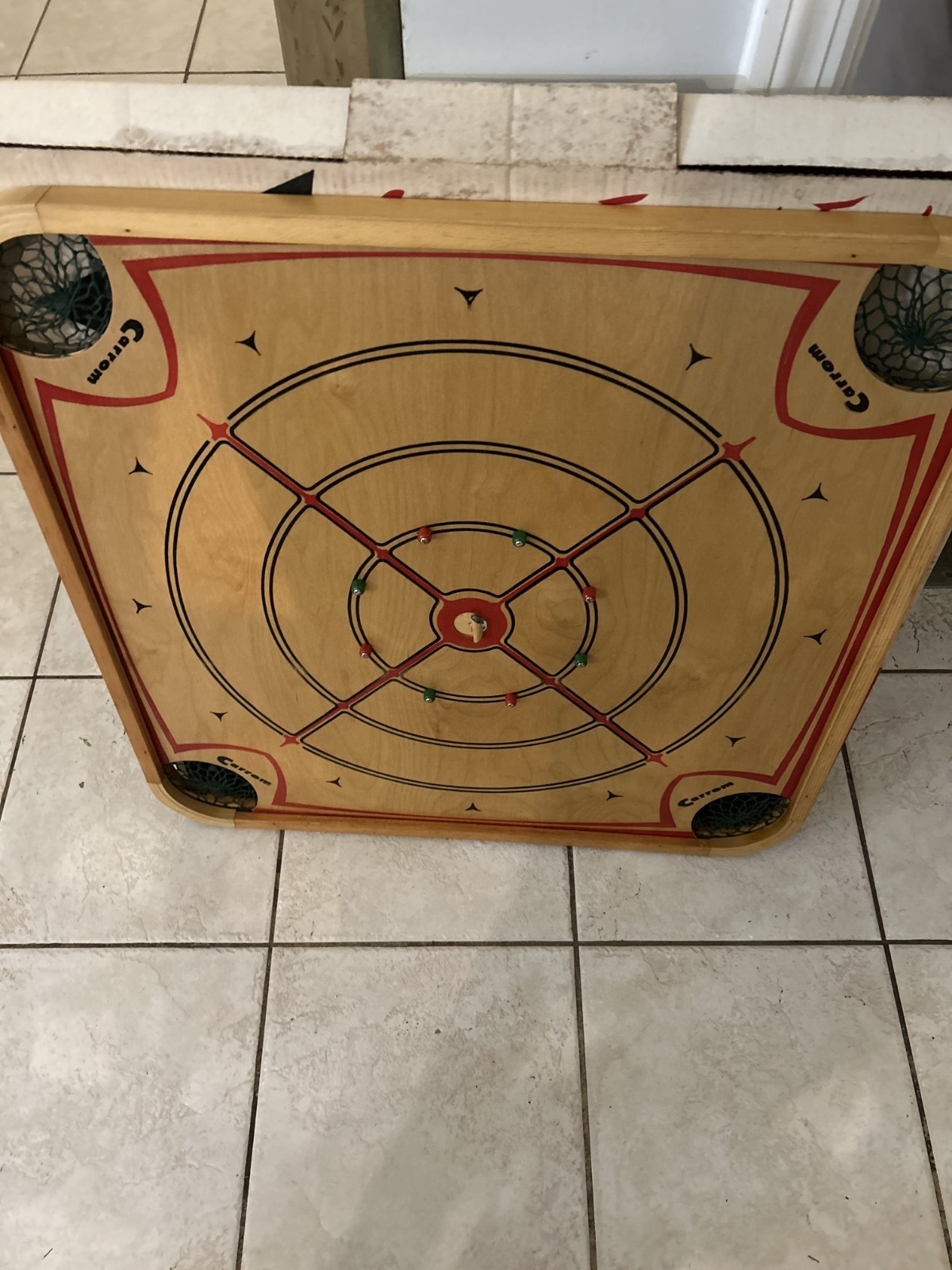 Vintage Carrom Game Board w/ Original Box 28×28 No Pieces Ludington MI