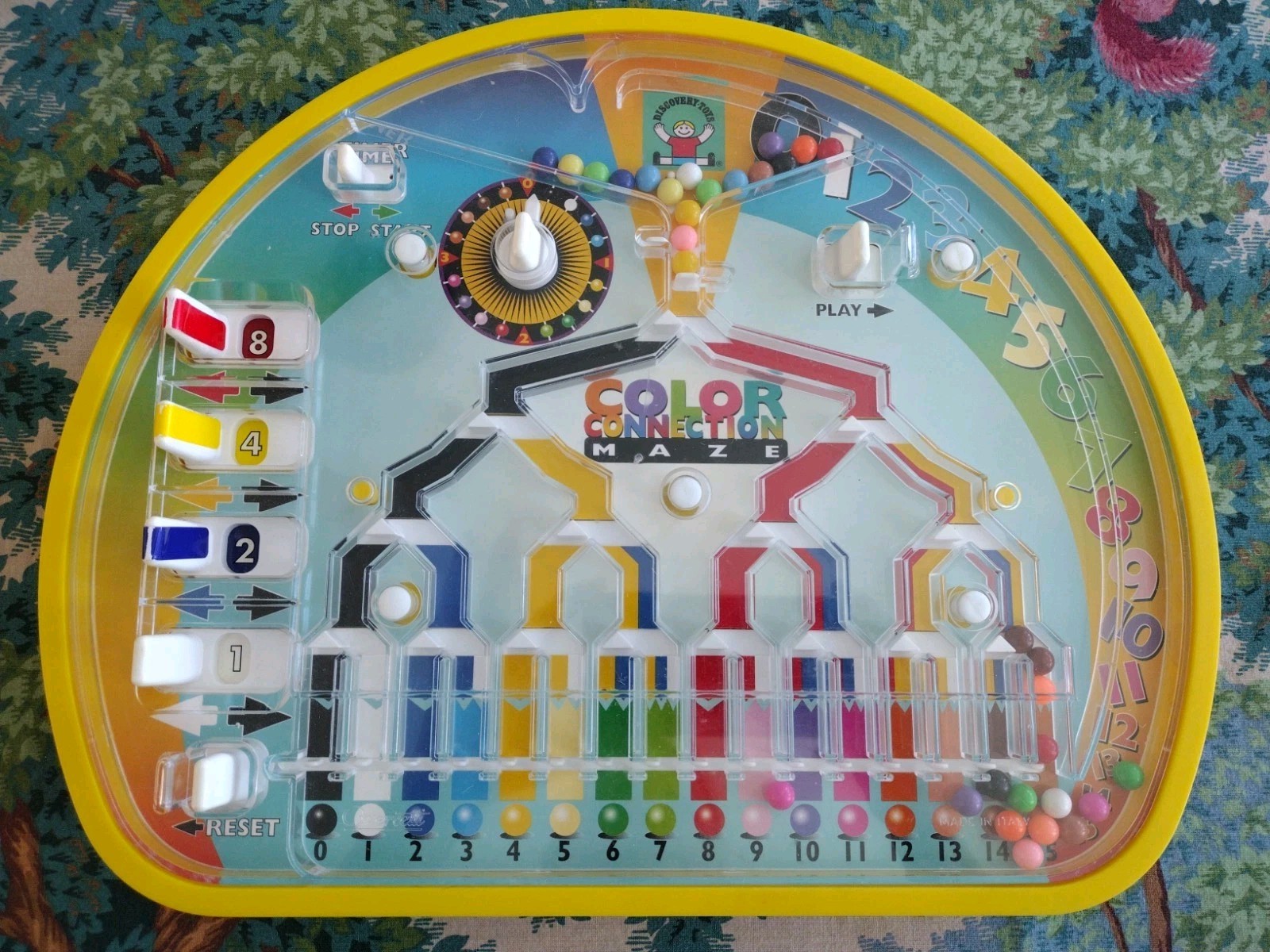 Discovery Toys Quercetti Italy Made Color Connection Maze Game *Missing ONE Leg*