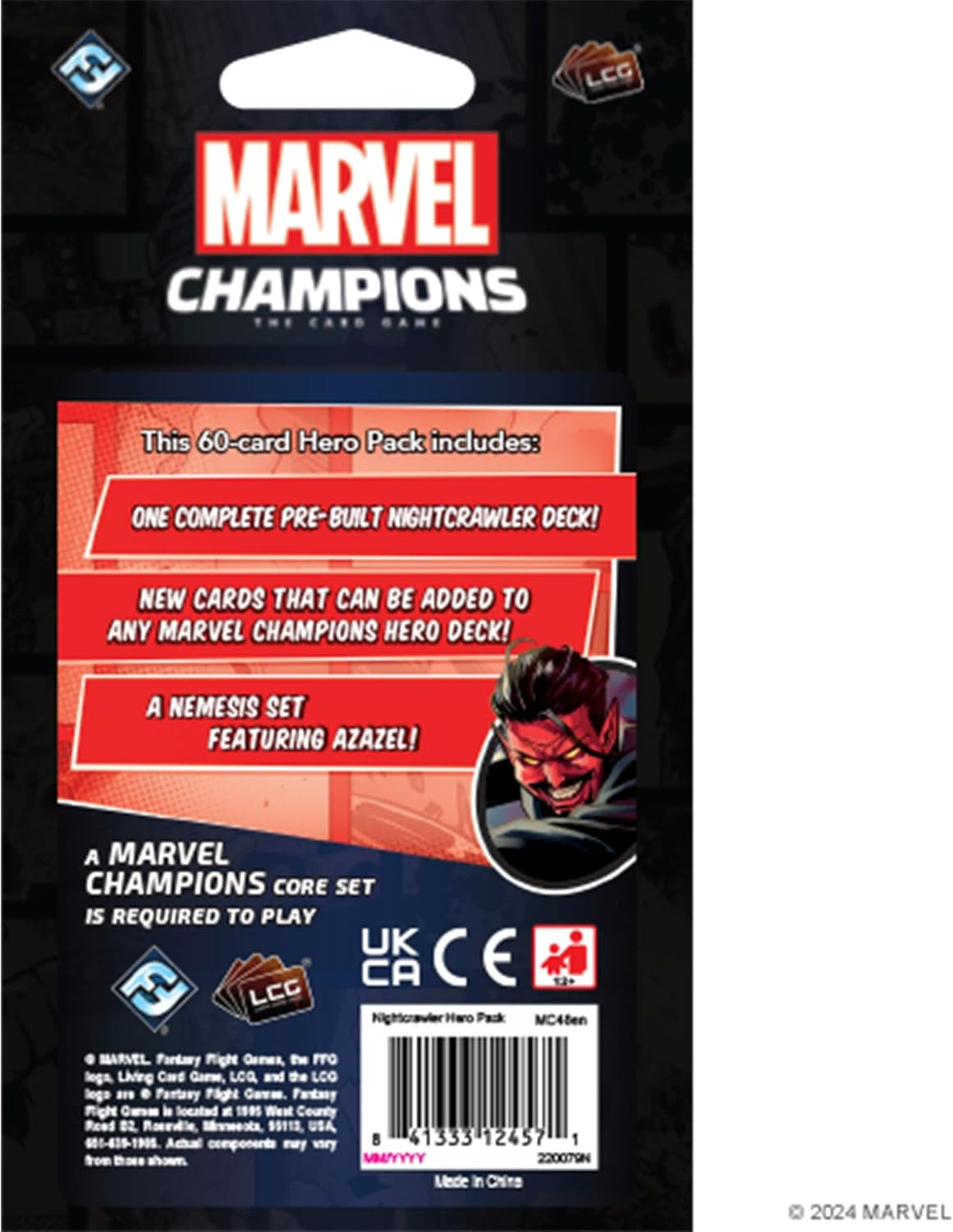 Fantasy Flight Games Marvel Champions the Card Game Nightcrawler Hero Pack – Sup