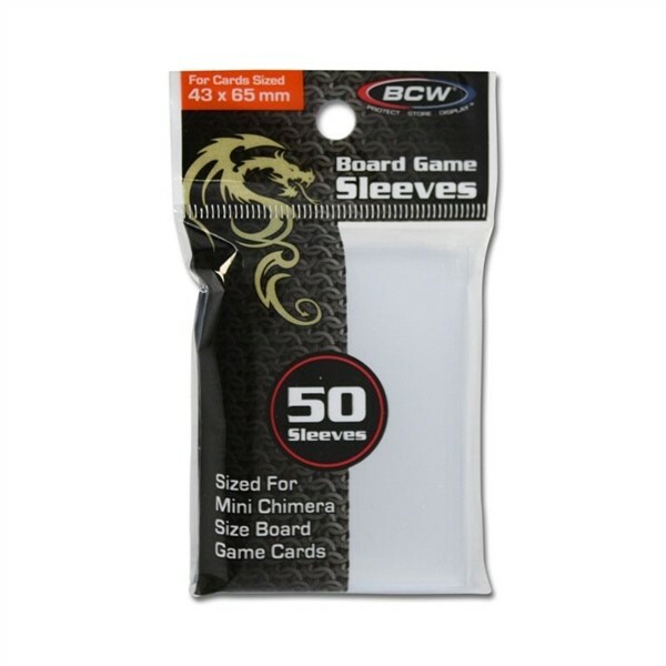 250 BCW 43 x 65 mm Mini Chimera 43×65 Board Game Clear Soft Poly Sleeves