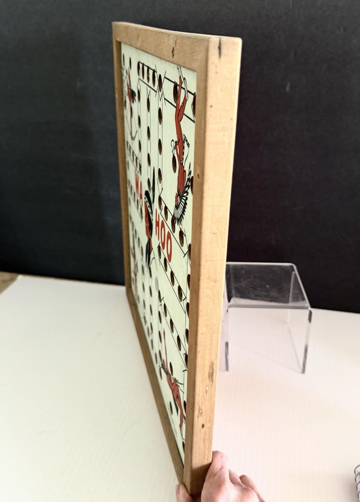 Vintage Creative Ideas Inc. WA HOO Marble Board Game, Board Only Reversible Flaw