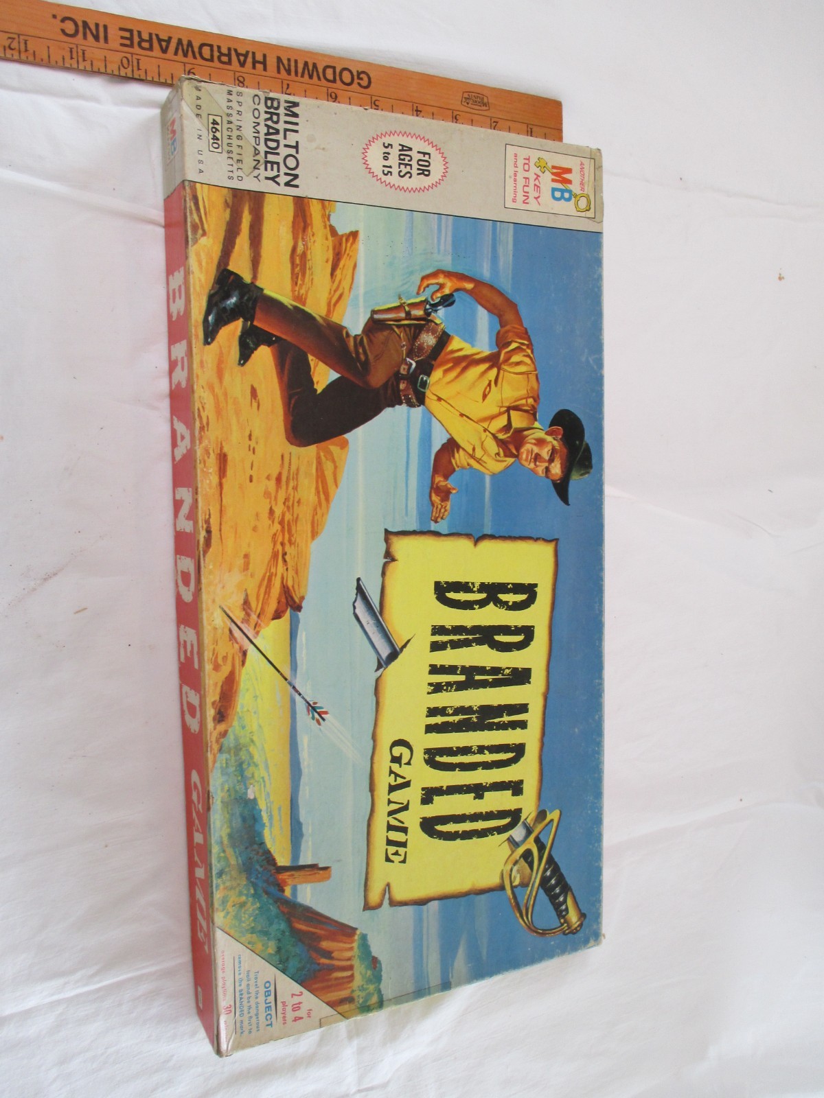 Vtg. BRANDED Milton Bradley Board Game Vintage Western 1966 May be Incomplete.
