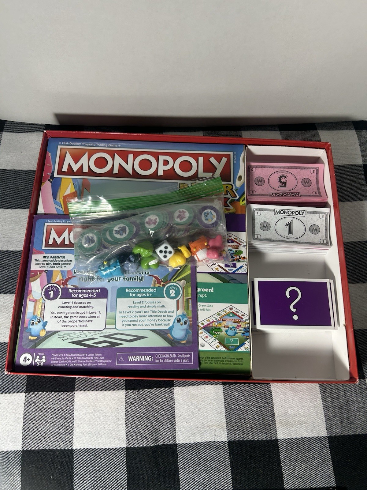 Hasbro Monopoly Junior Board Game Ages 5 and up Complete