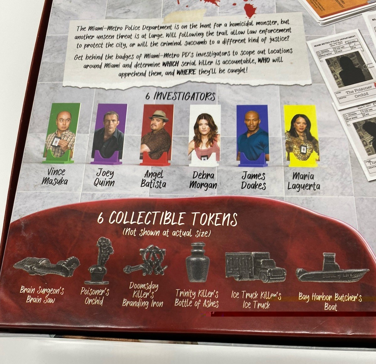 Clue Dexter Board Game Mystery 2-6 Players Thematic Twist Identify Killers