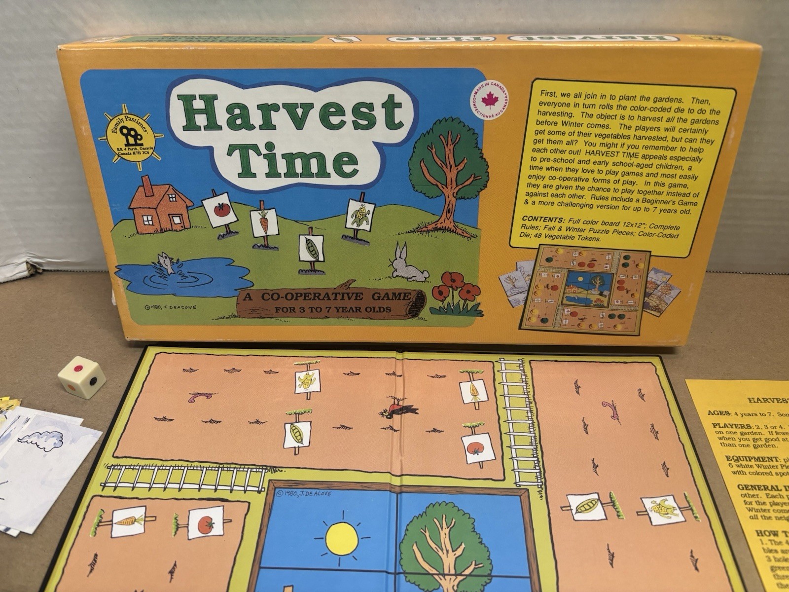 VTG HARVEST TIME Cooperative Game for 3-7 Year Olds-Family Pastimes-RARE