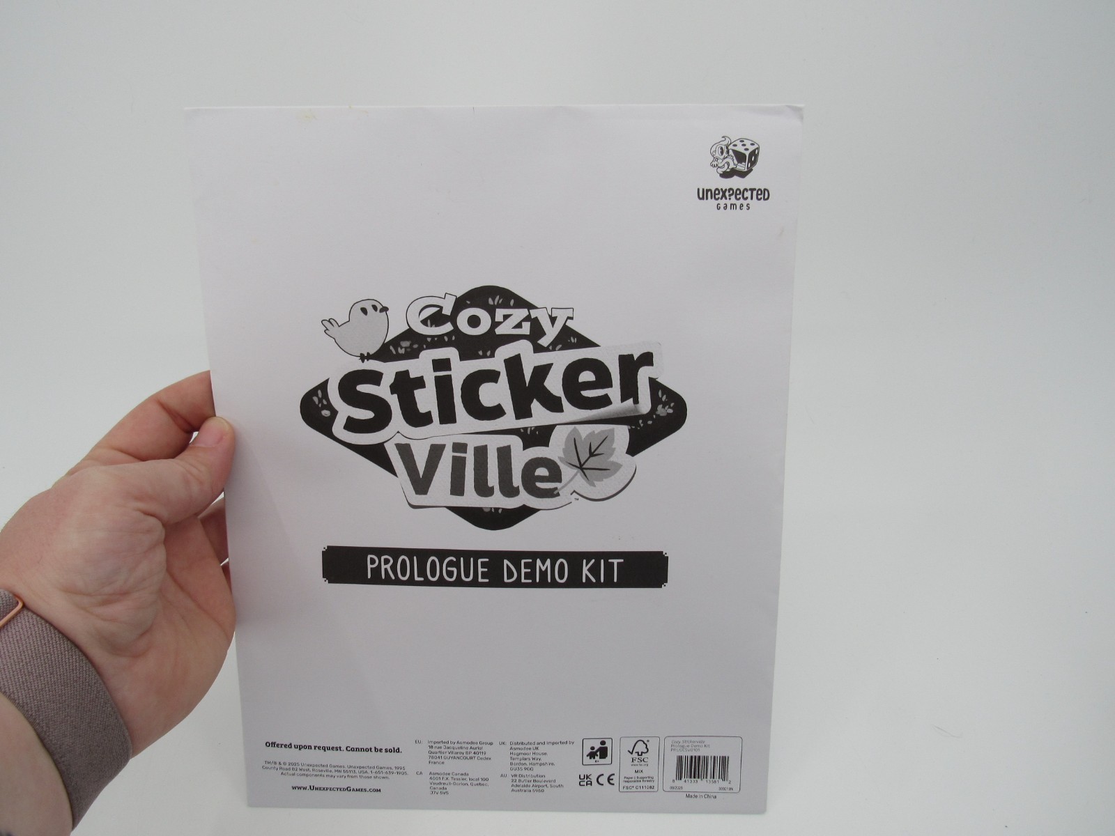Cozy Stickerville Prologue Demo Kit New Unopen
