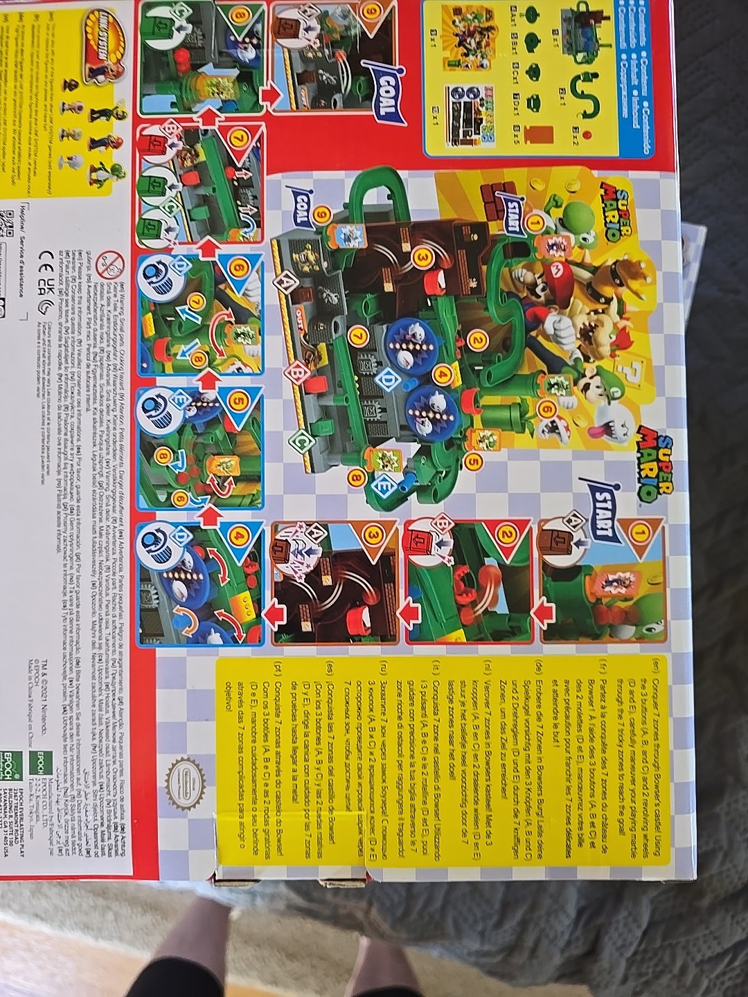 Epoch Games Super Mario Adventure DX Tabletop Skill and Action Game.