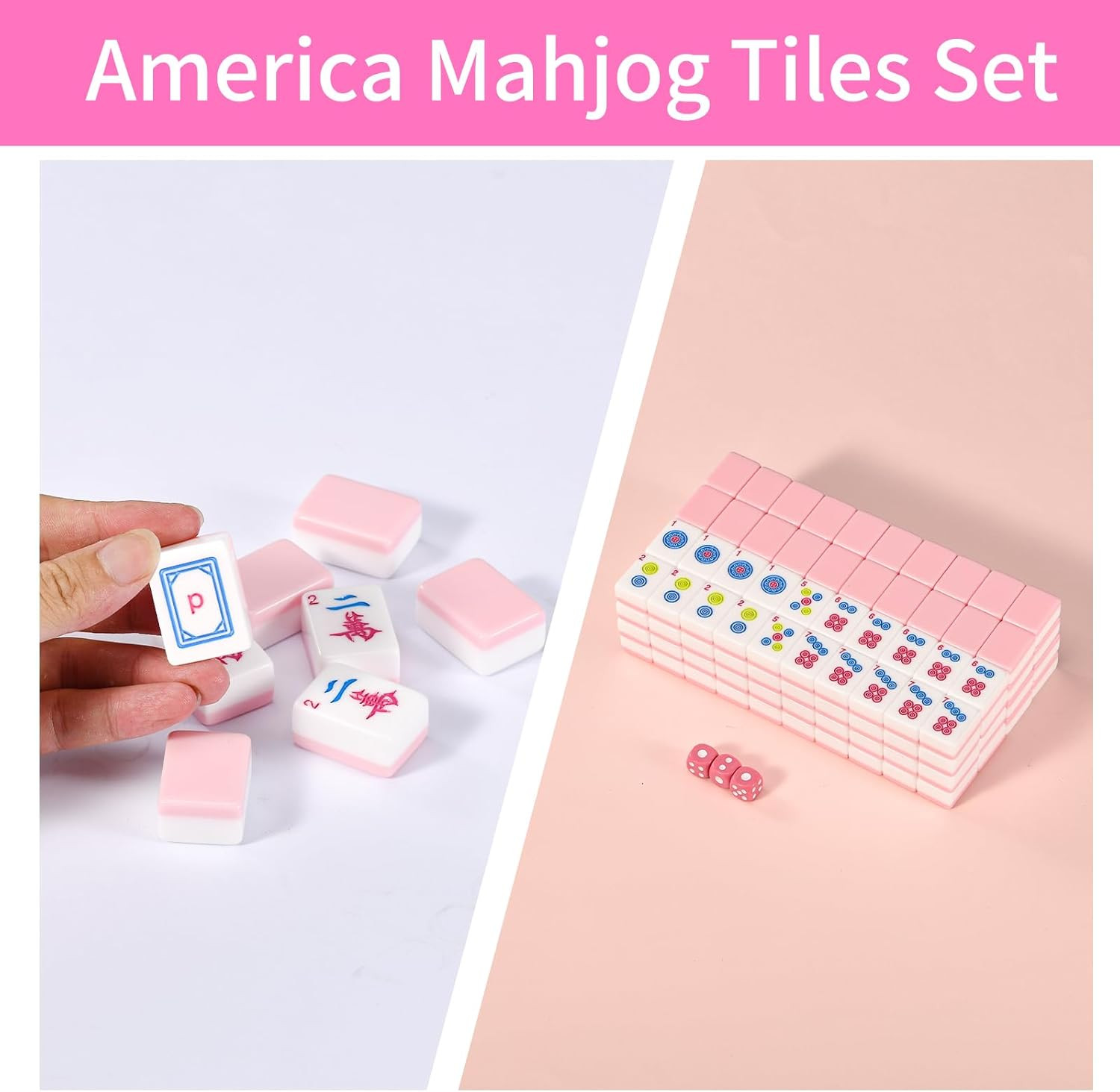American Mahjong | 166 Premium 1.2-Inch Ivory White Tiles | Complete Mahjong Gam