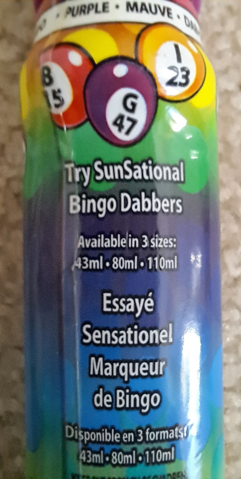 Dab-O-Ink Bingo Marker Daubers / Dabbers Card Marker Purple 1.5 oz Made in USA