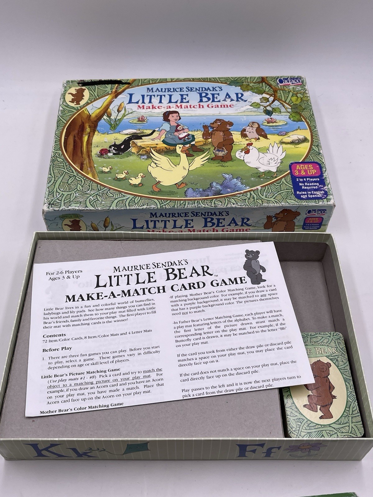 Maurice Sendak Little Bear Cadaco Make a Match Pre-School Game Complete Vtg 1999