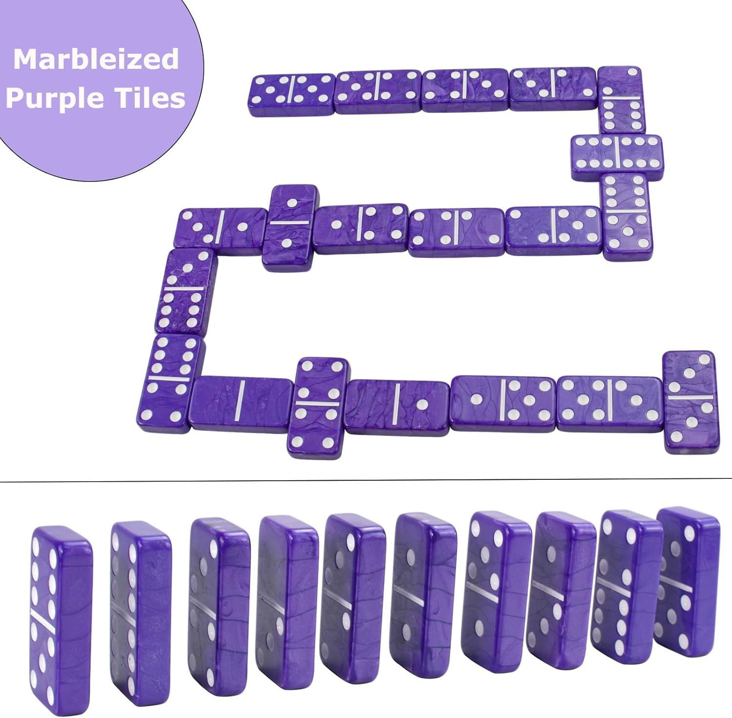 Dominos Set for Adults – Double 6 Dominos – Dominoes Set for Kids and Adults – 2