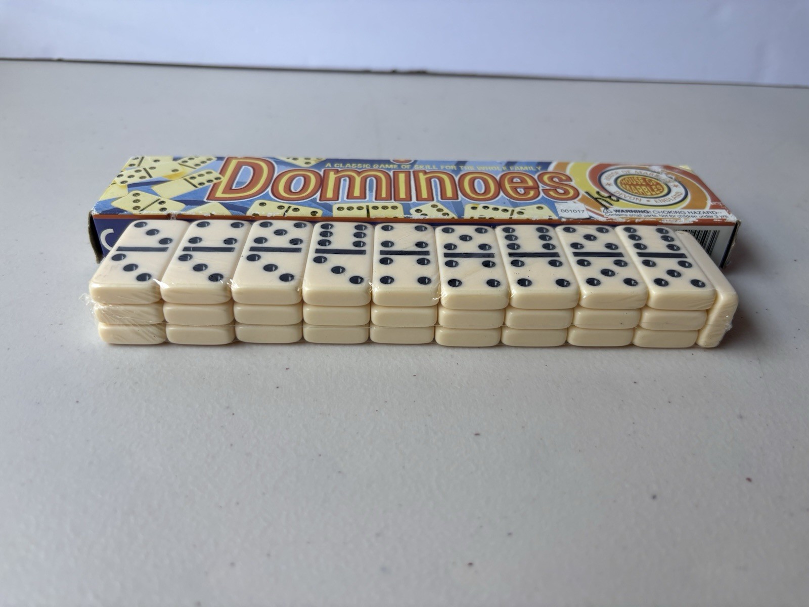 Dominoes – House of Marbles Set of Cream & Black Dominoes 28 Pieces Sealed