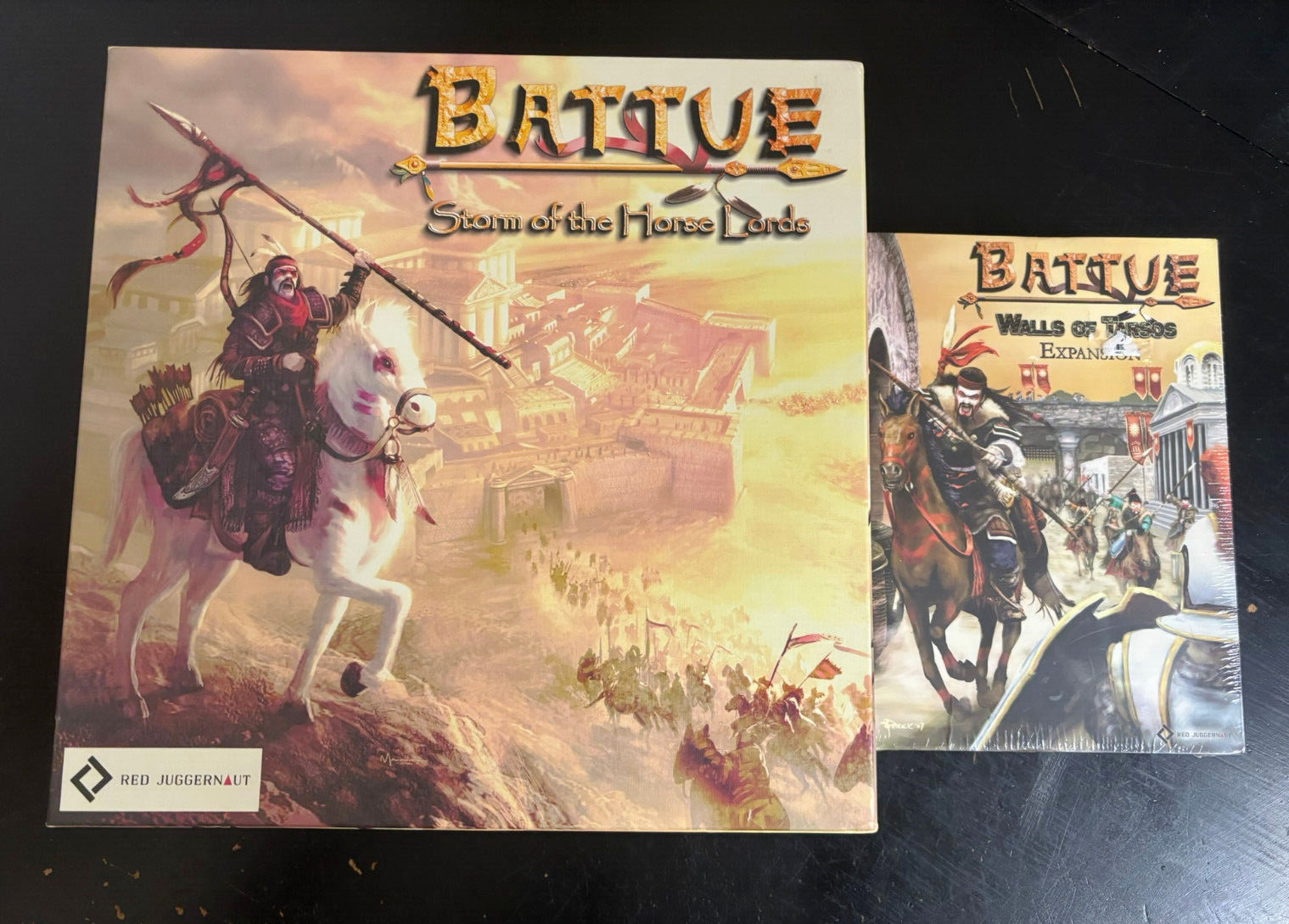 Battue: Storm of the Horse Lords & Walls of Tarsos Exp Board Game Complete Lot