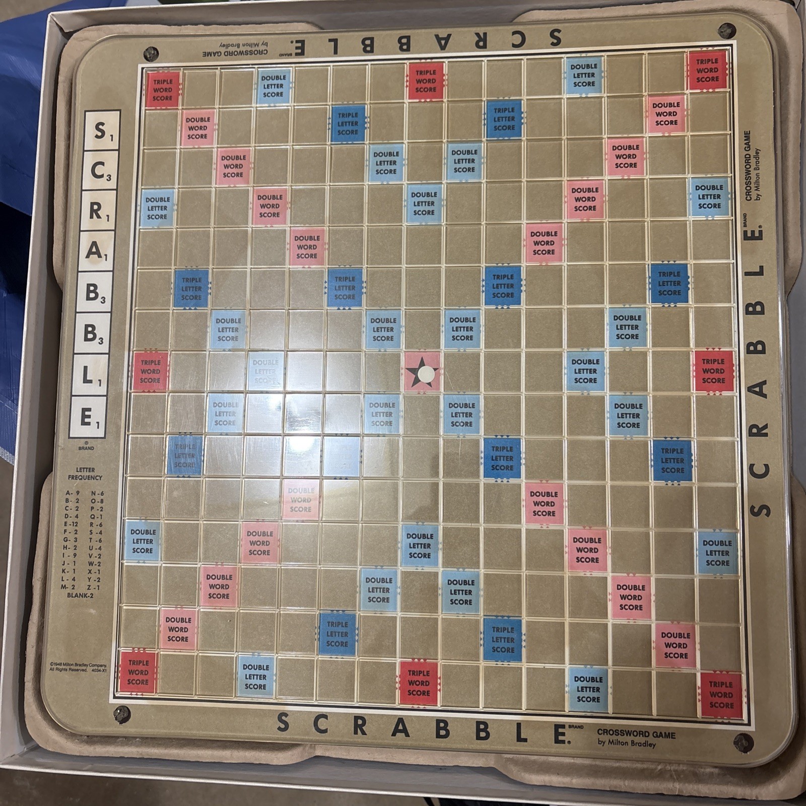 Milton Bradley 1989 #4034 Scrabble DLX Ed Board Game Complete Turntable EUC!