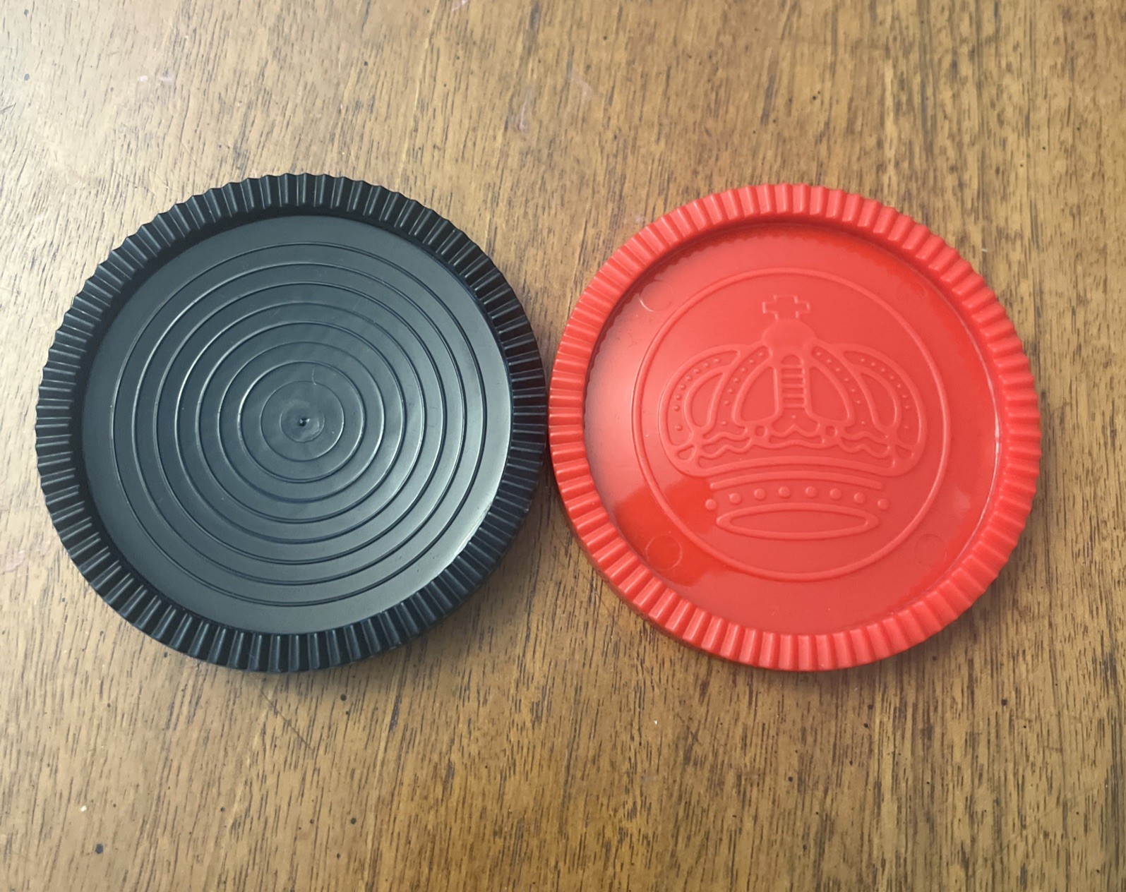 Jumbo Checker Replacement Pieces 1 Black & 1 Red Large 3″