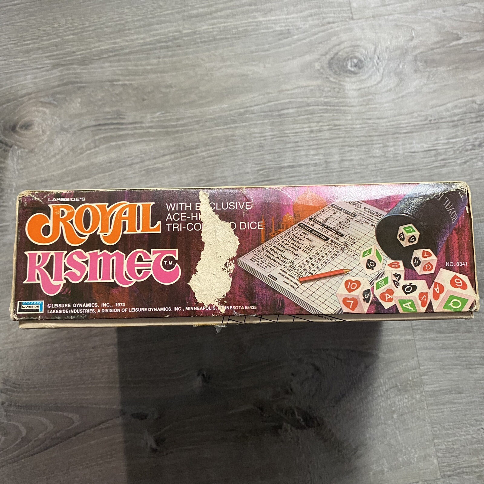 Vintage 1974 Lakeside’s Royal Kismet Poker Dice Family Game Complete *Read*