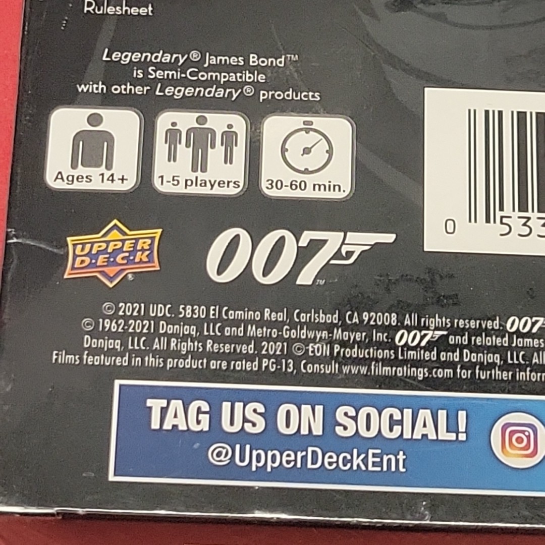Legendary 007 James Bond Spy Who Loved Me Deck-Building Game Expansion Upper NEW