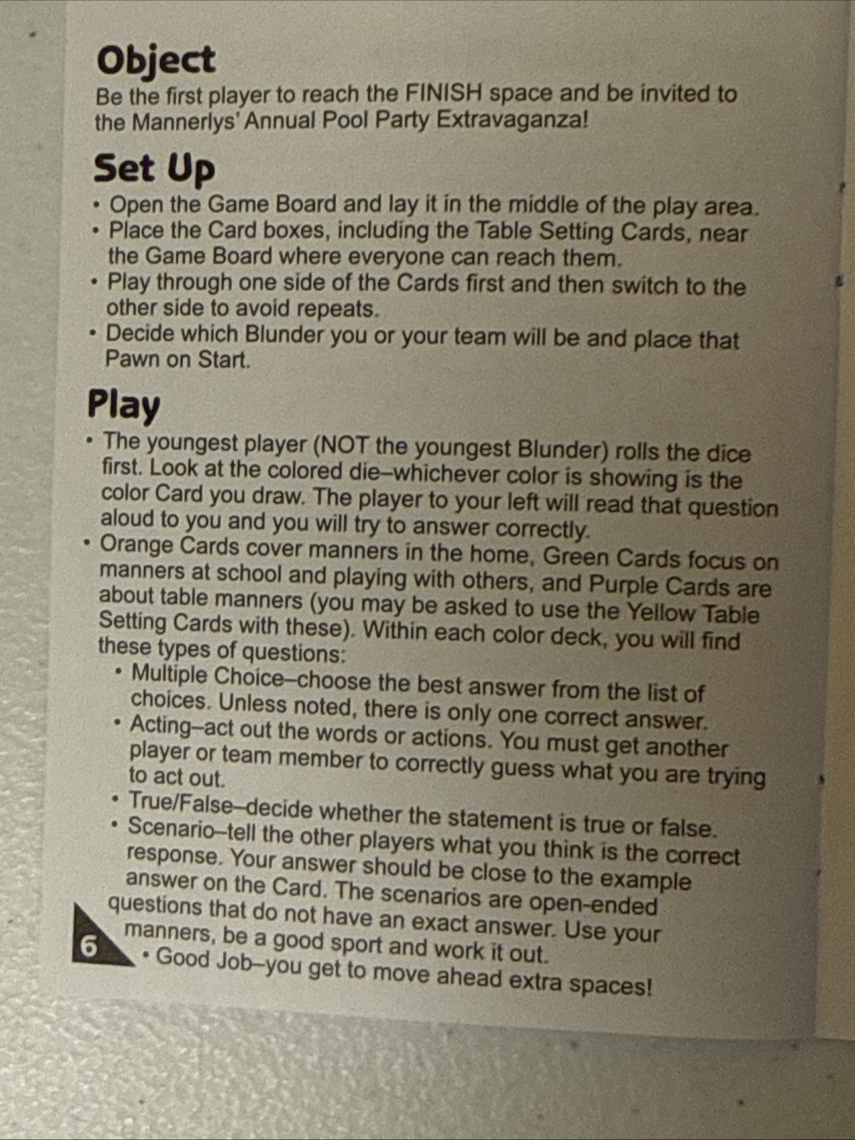 Blunders Board Game, Patch Products – Learning Manners Game-For Ages 5+ COMPLETE