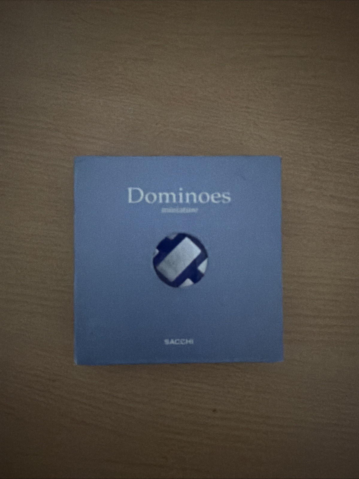 Vtg Dominoes Mini Set by Sacchi New Old Stock In Box Sealed 18 Aluminum Tiles