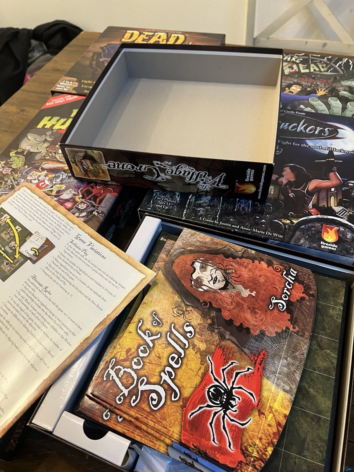 Fireside Game Co Board Game lot spooky horror themed games